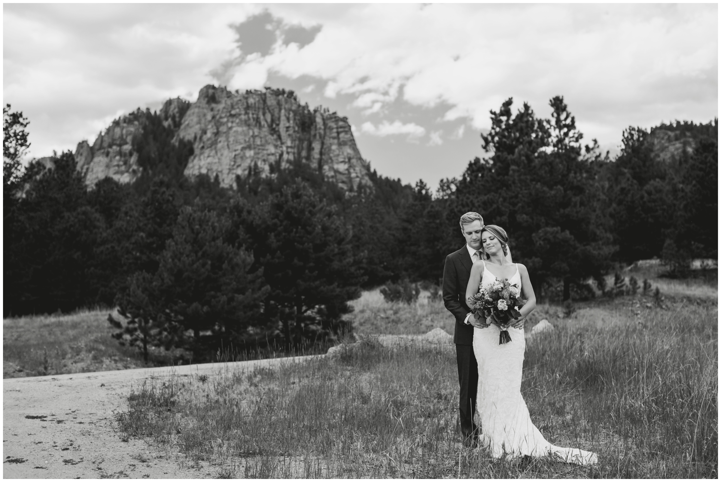 Colorado mountain wedding pictures in Pine CO