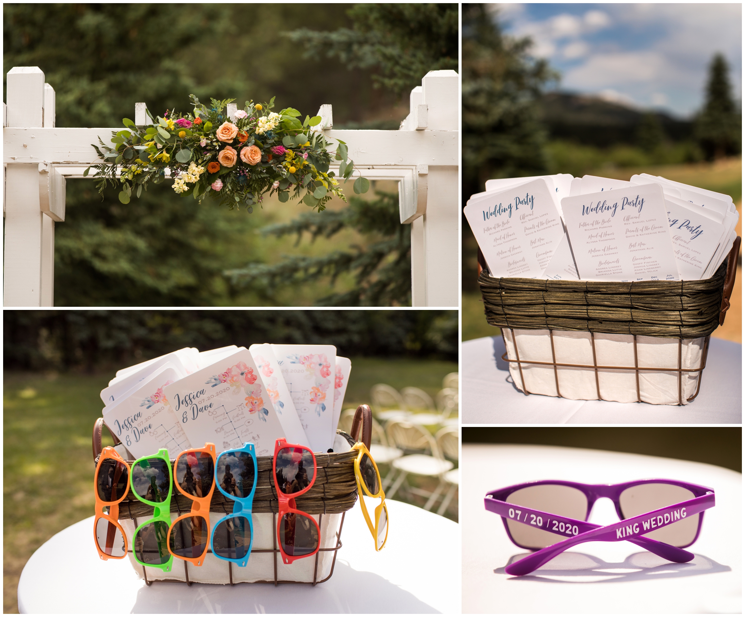 custom wedding sunglasses favors 