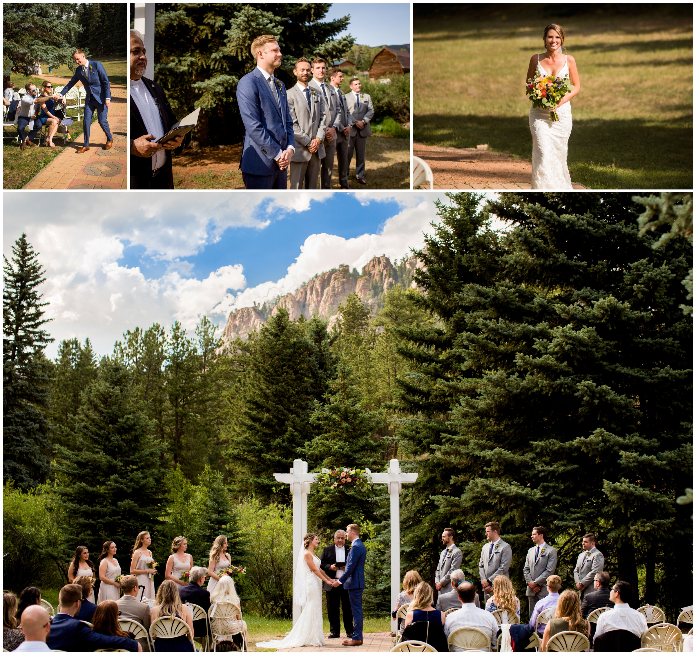 Mountain View ranch wedgewood Colorado wedding ceremony space