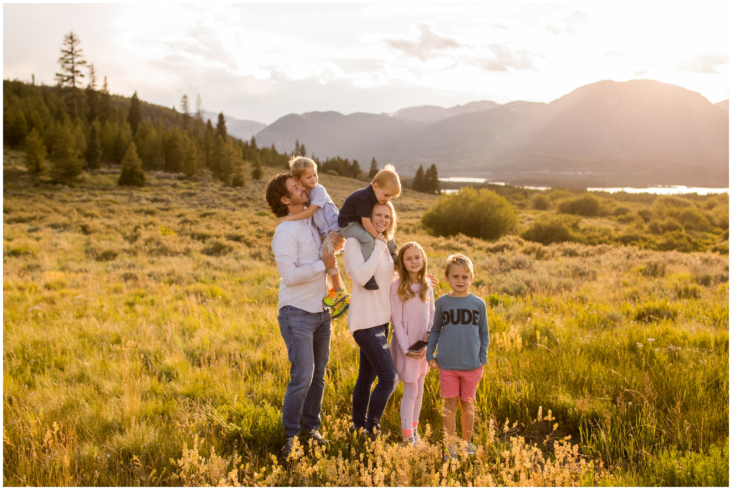 Windy point campground family photography session near Breckenridge mountains 