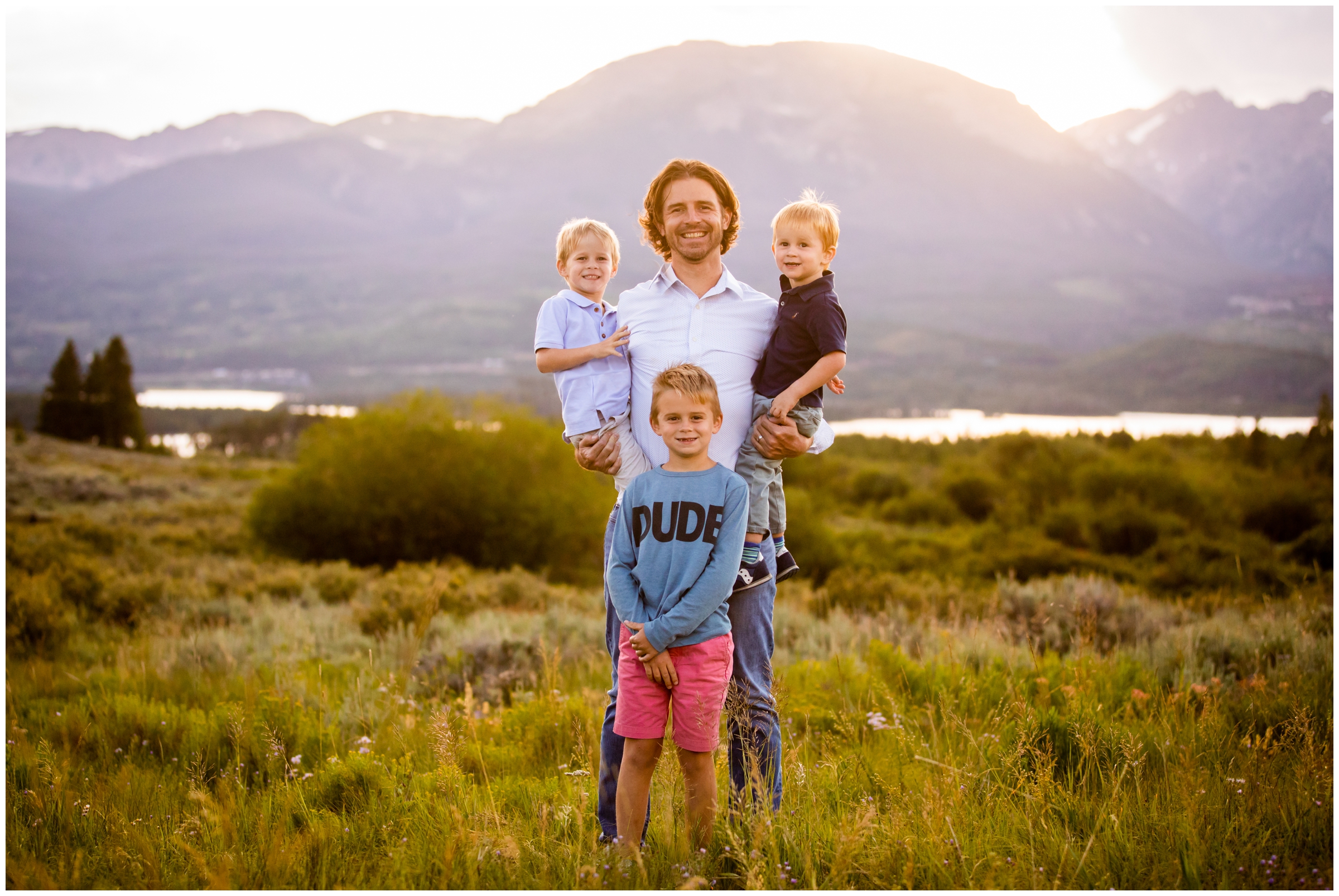 Windy point campground family portraits in Colorado mountains 