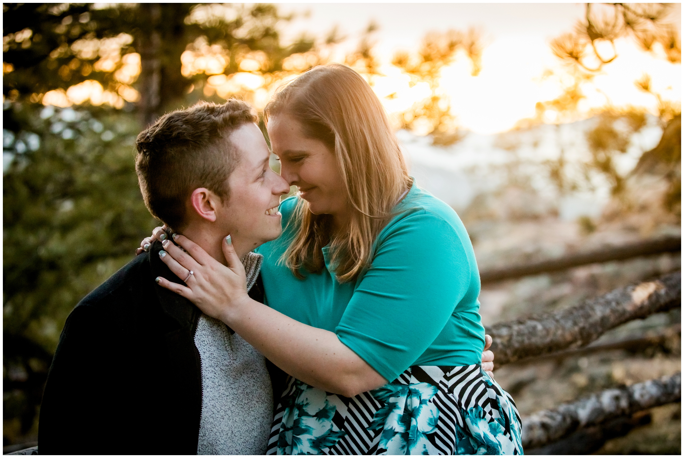 Boulder Colorado engagement pictures at Lost Gulch Overlook by wedding photographer Plum Pretty Photography