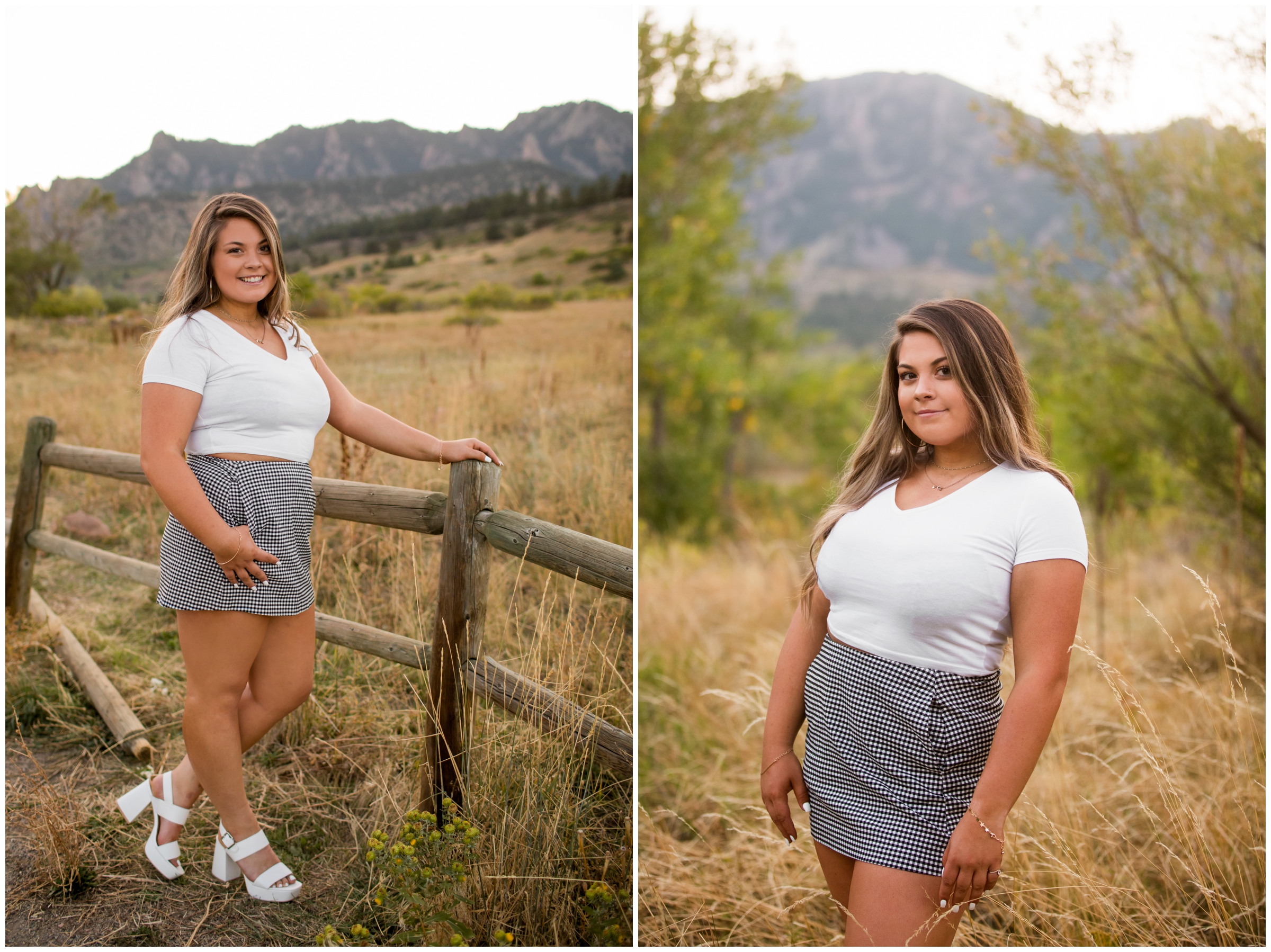 Boulder flatirons high school senior photography session 