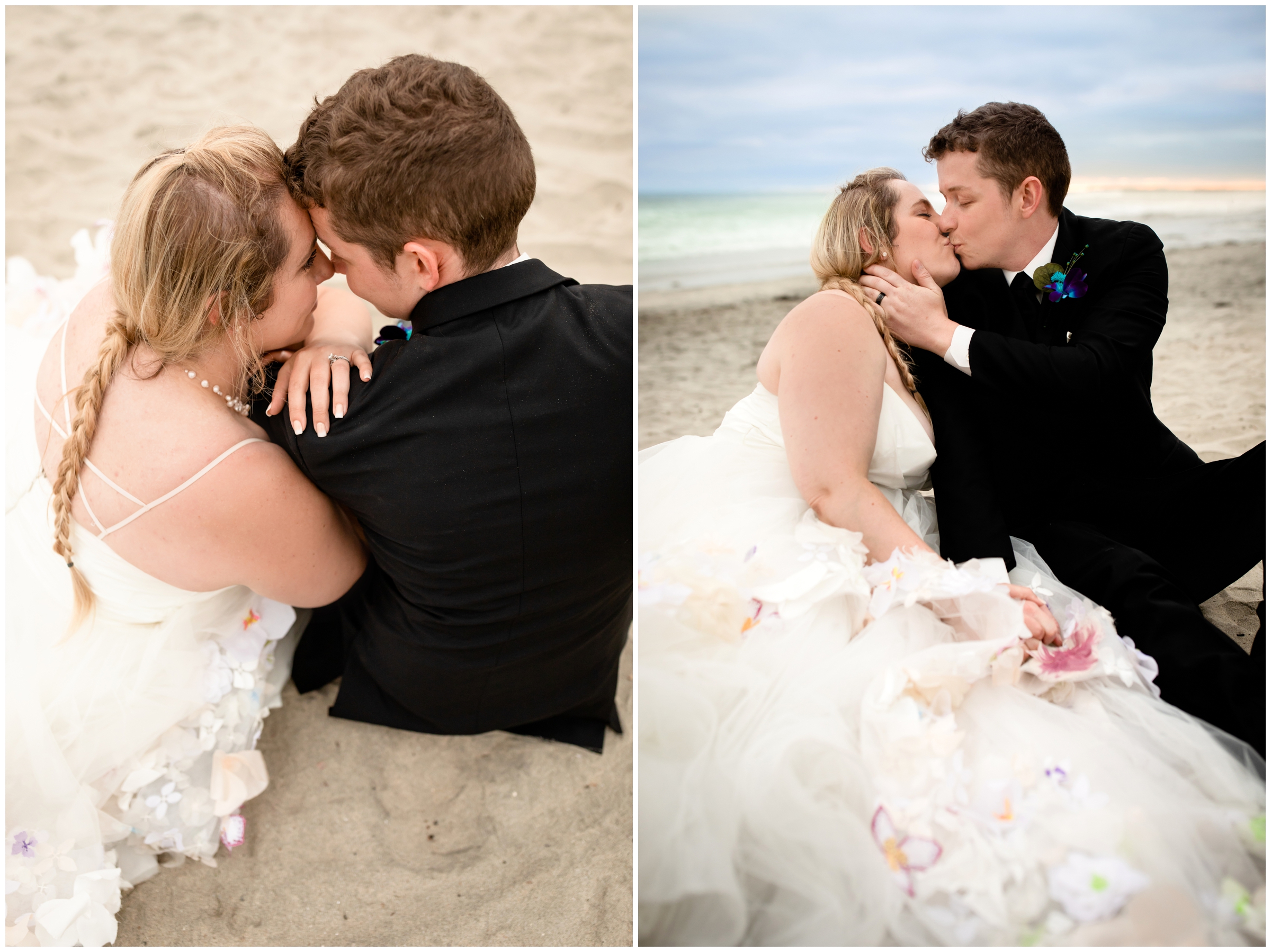 Carlsbad wedding photos on a California beach by Colorado destination photographer Plum Pretty Photography