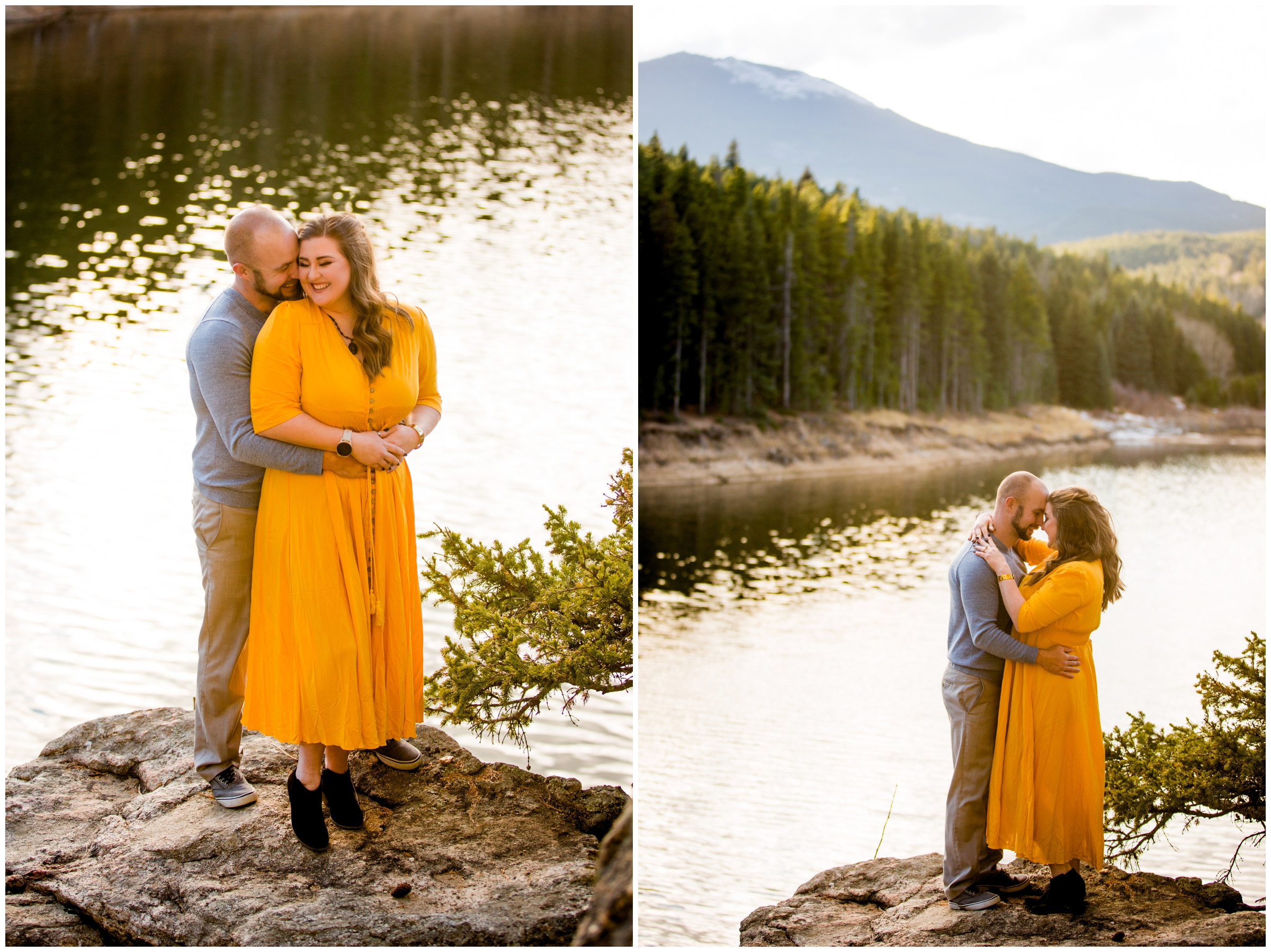 lake engagement photography inspiration in Evergreen Colorado 