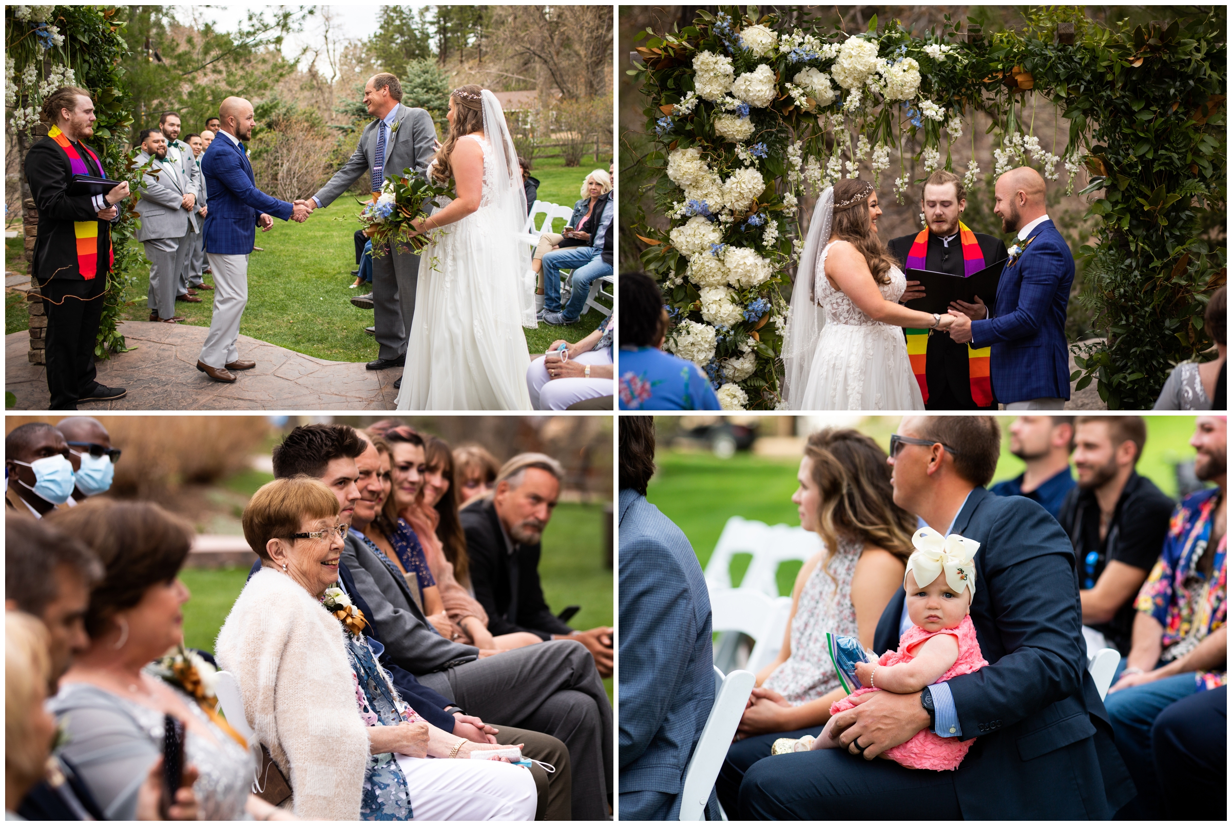 outdoor spring wedding ceremony at Wedgewood Weddings Colorado 