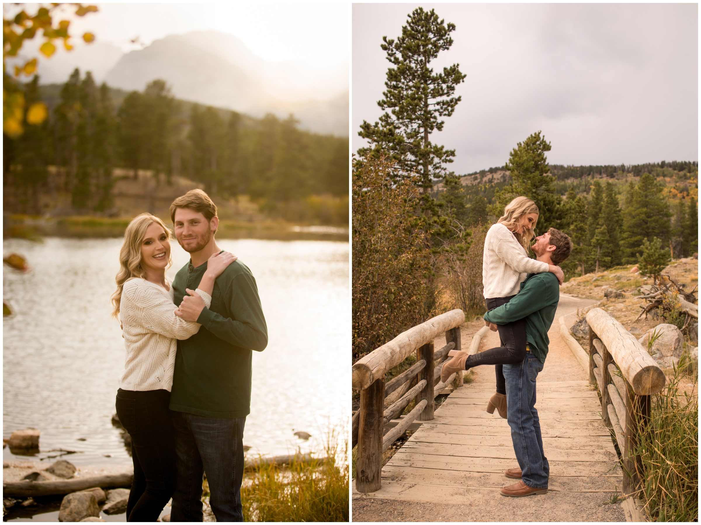Colorado fall engagement photos in RMNP by Estes Park wedding photographer Plum Pretty Photography