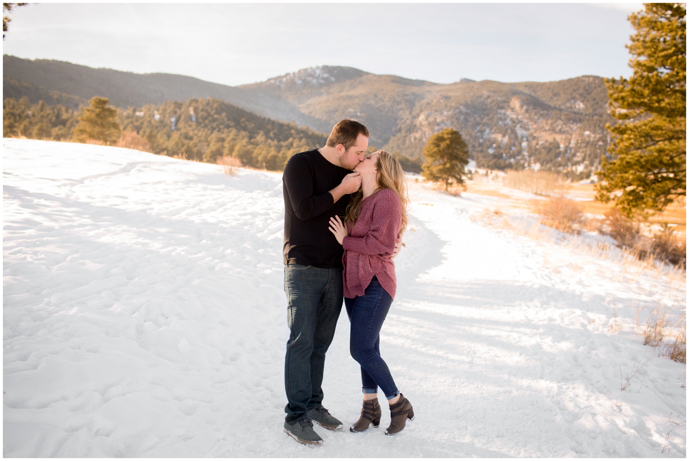 Evergreen Colorado winter photo session at Elk Meadows Park 