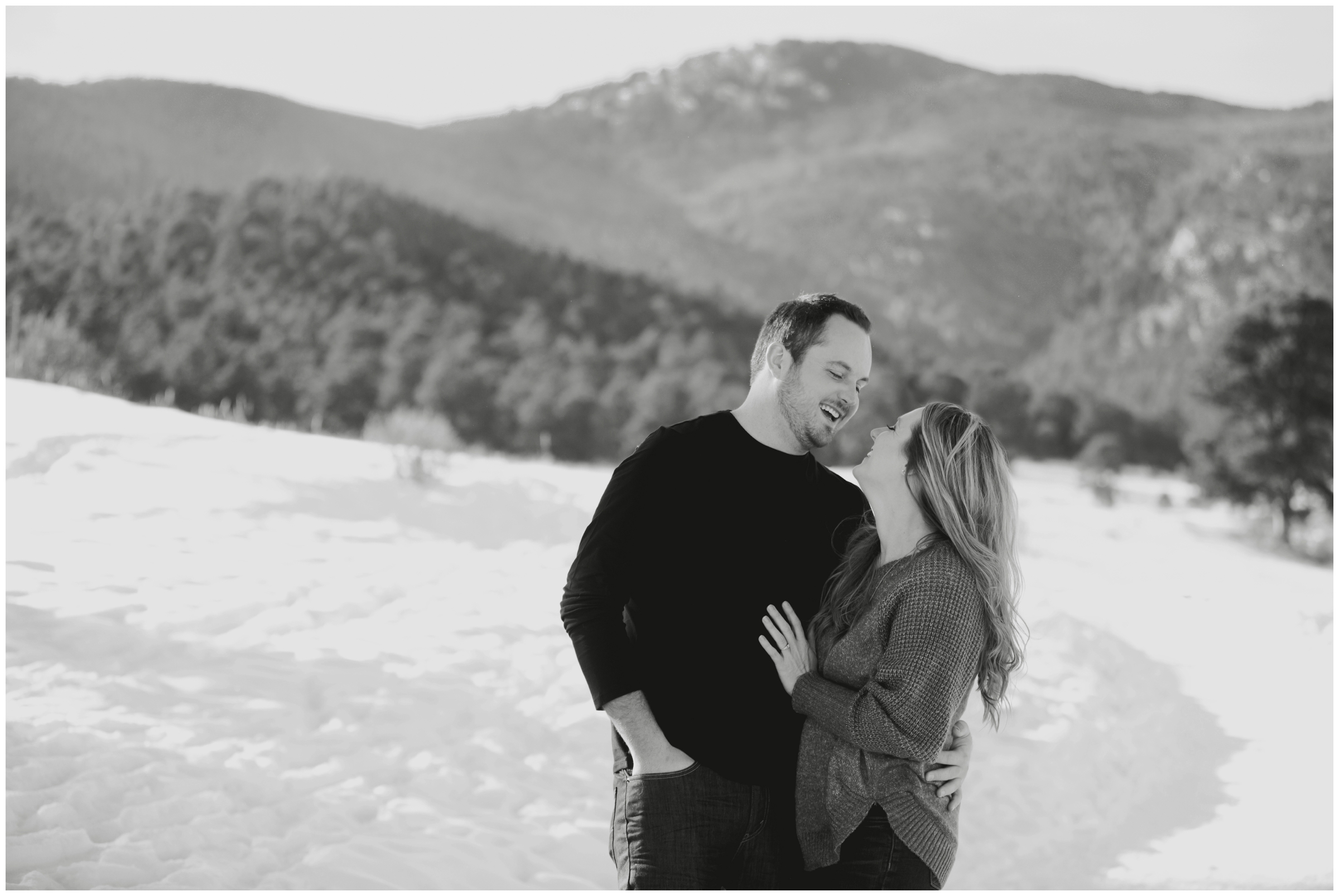colorado winter engagement photography inspiration in Evergreen 