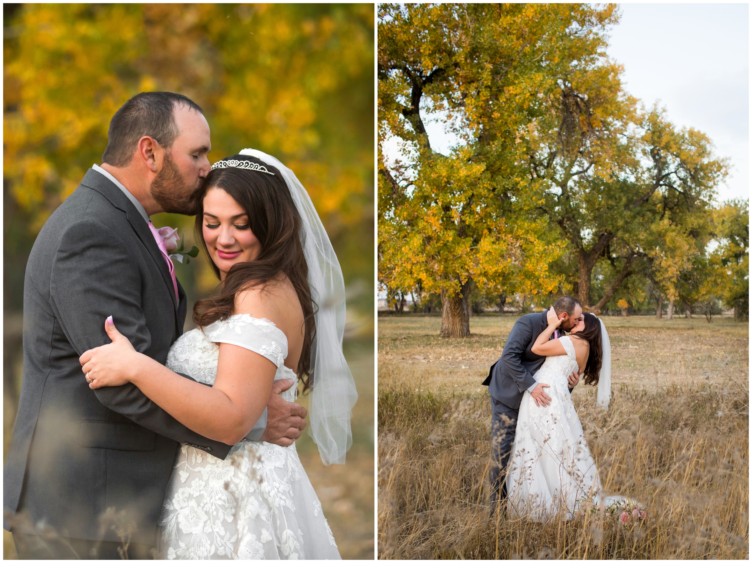 fall wedding photography on a rustic farm in Colorado