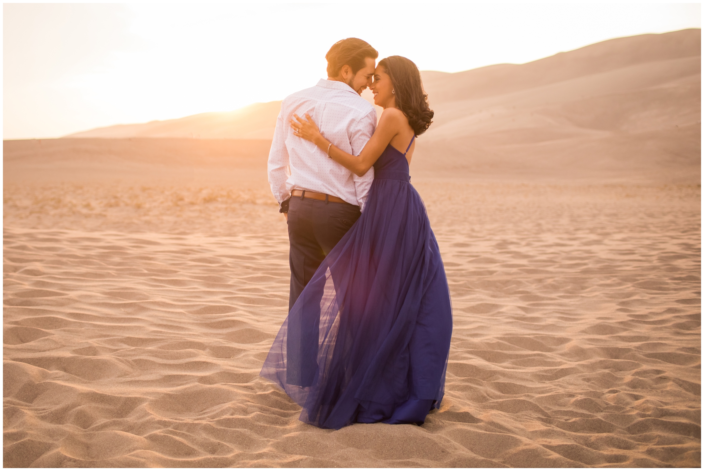 Sand Dunes CO engagement photos by Colorado wedding photographer Plum Pretty Photography
