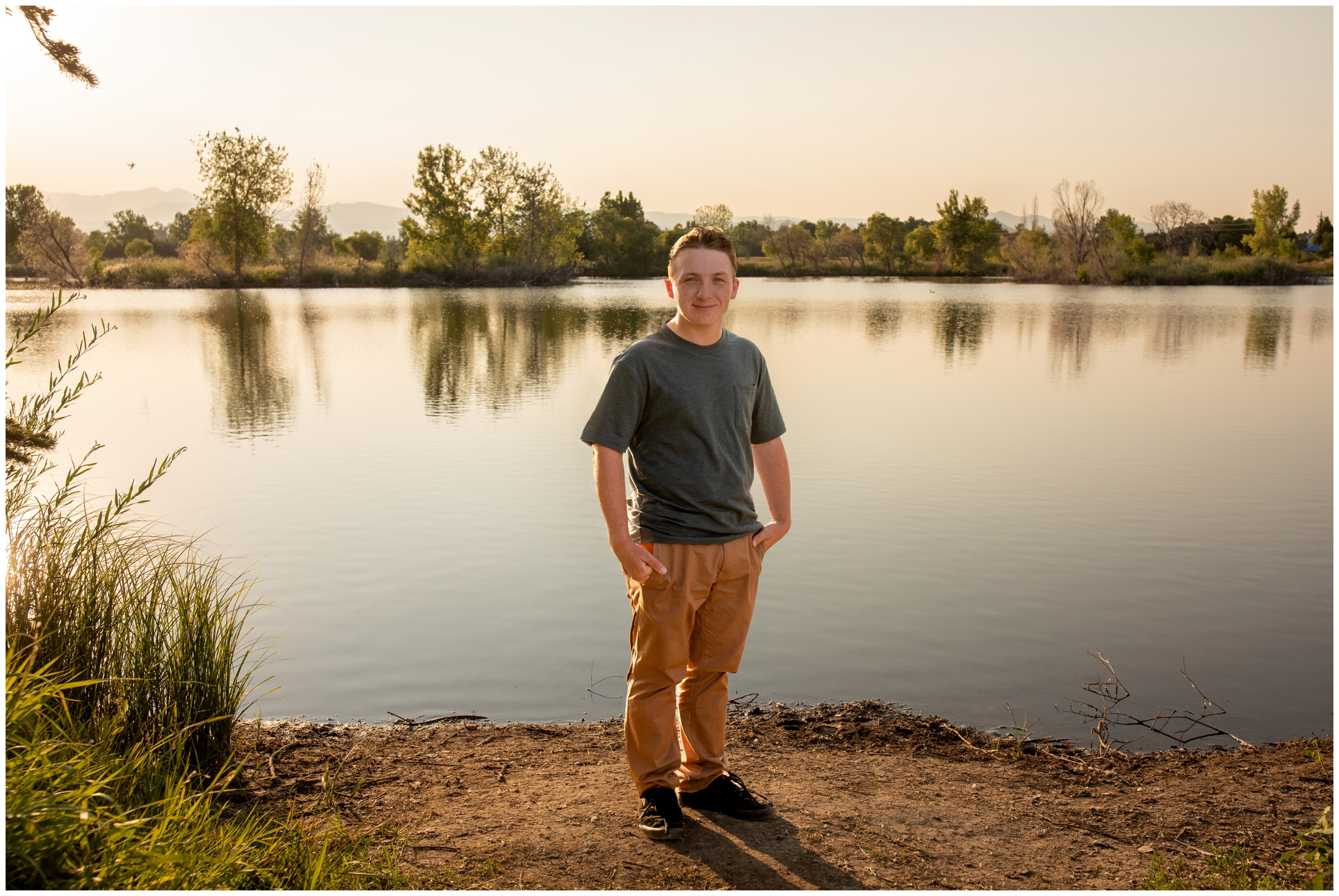 Mead High School CO senior pictures at Golden Ponds in Longmont 