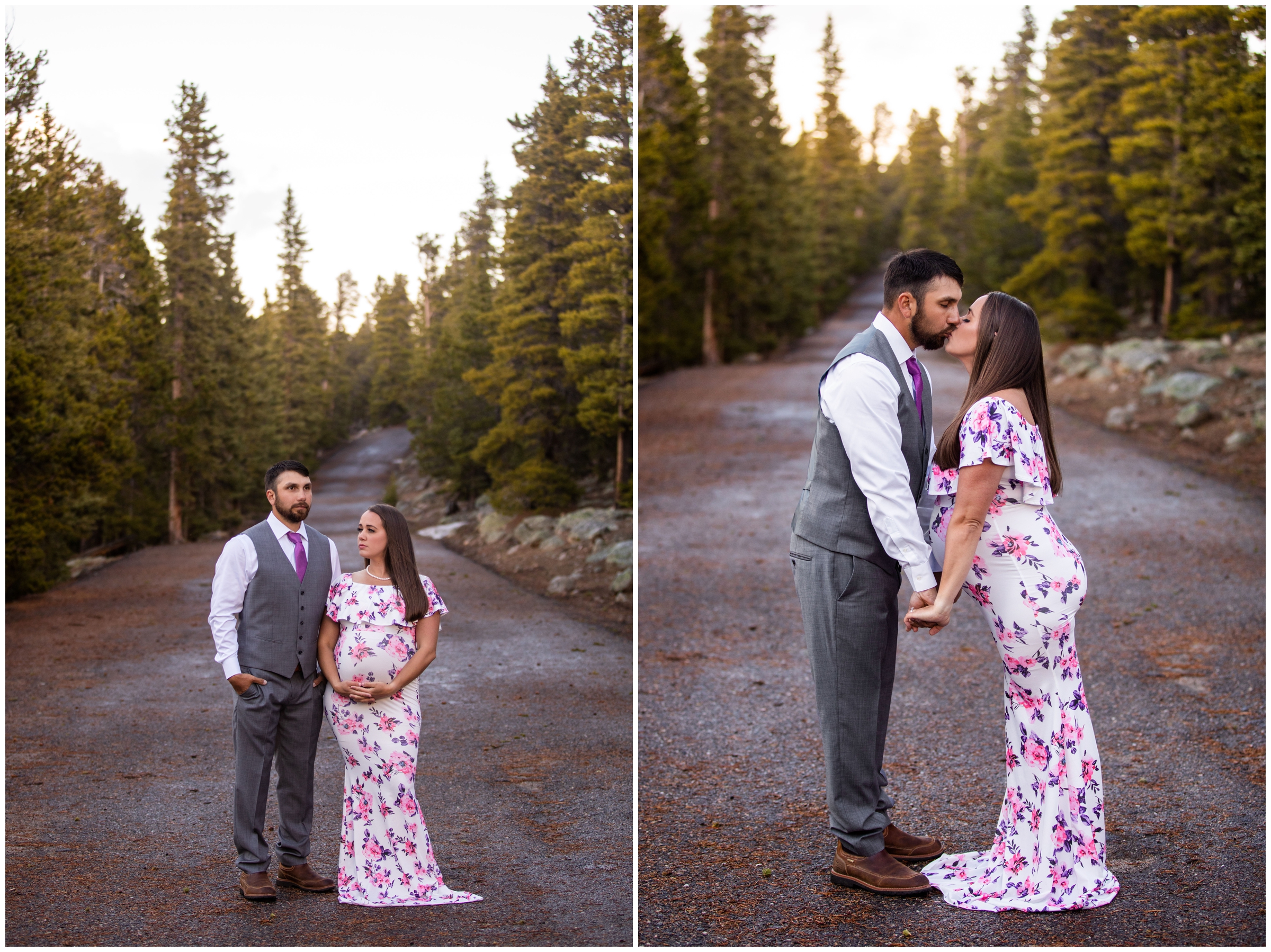 Colorado mountain maternity portraits at Echo lake park by best CO photographer Plum Pretty Photography