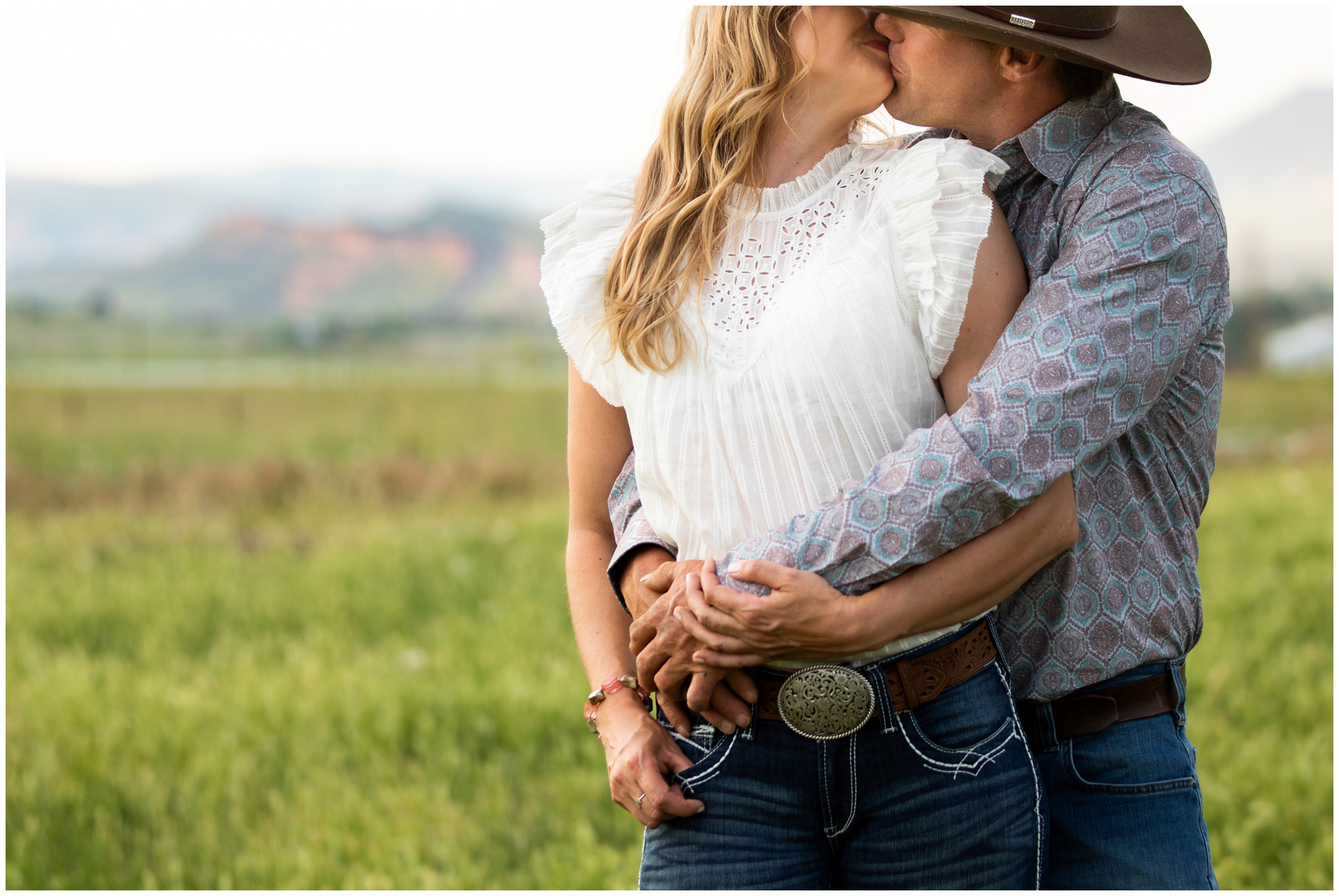 Northern Colorado couples photos on a rustic ranch by CO portrait photographer Plum Pretty Photography
