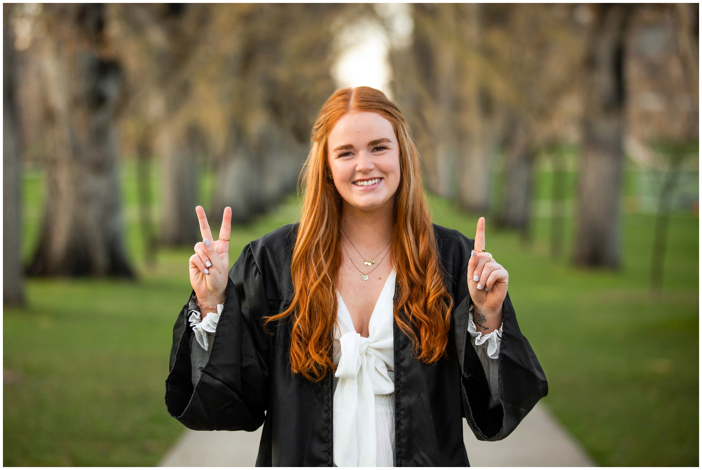 cap and gown photography inspiration in Fort Collins Colorado 