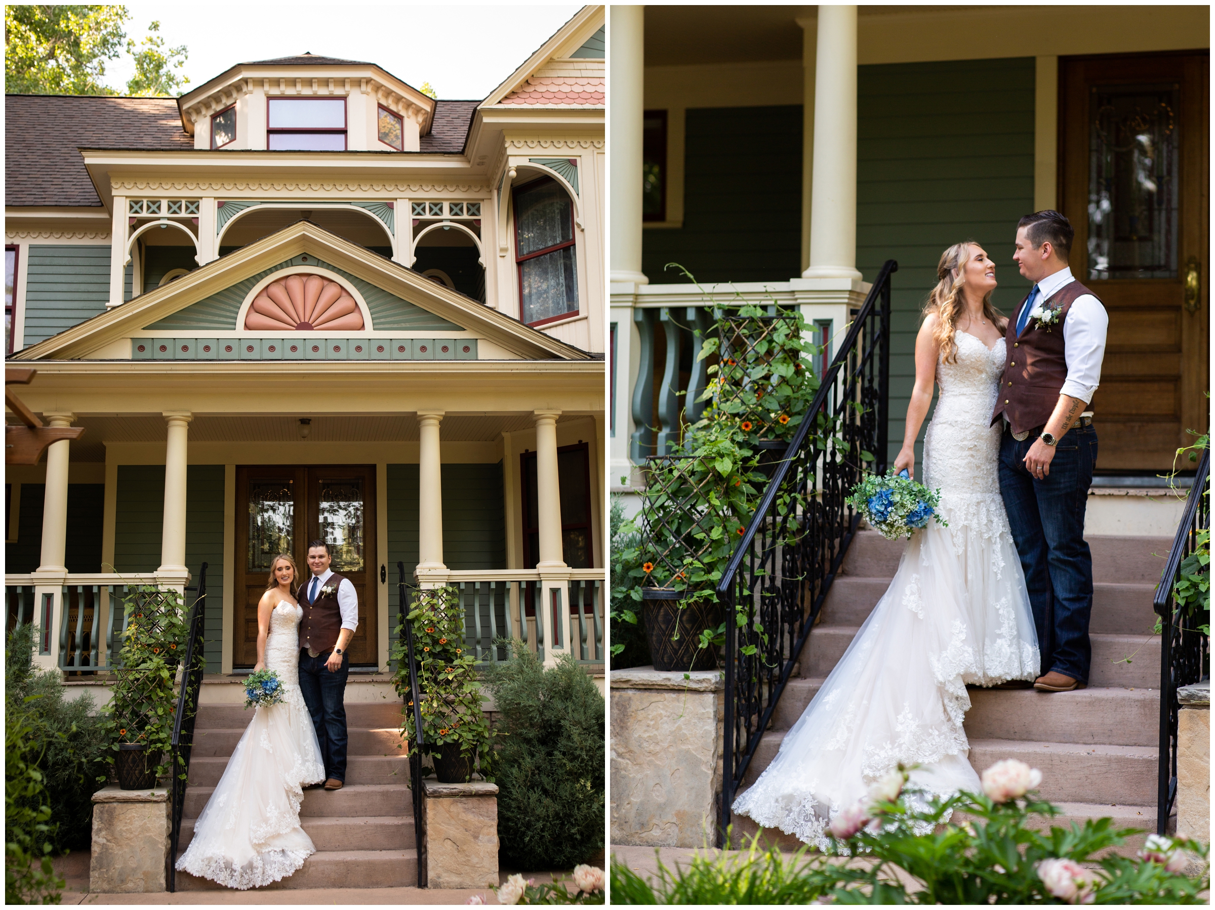 wedding at a historical victorian house in Colorado 