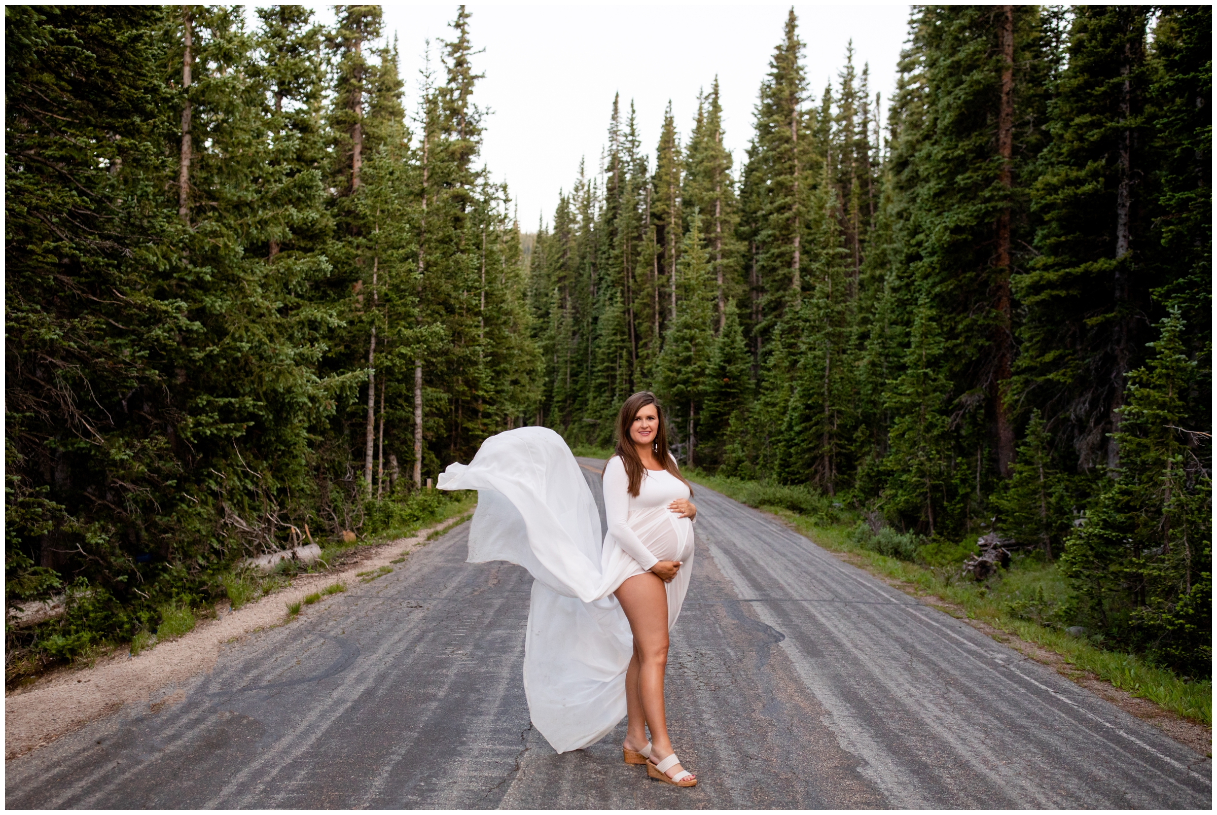 Brainard Lake maternity photos by best Colorado portrait photographer Plum Pretty Photography