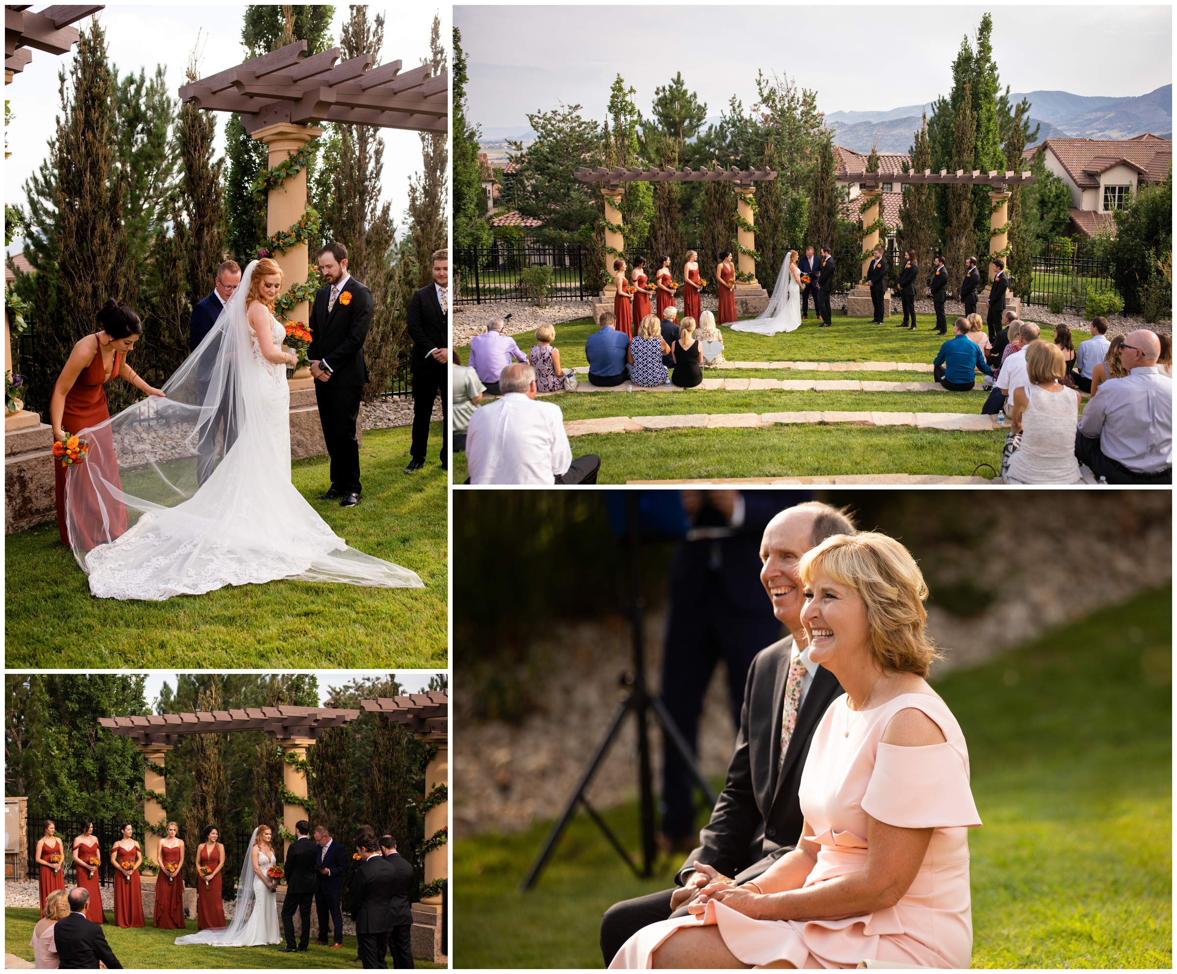 Colorado outdoor wedding ceremony inspiration at the retreat at solterra 