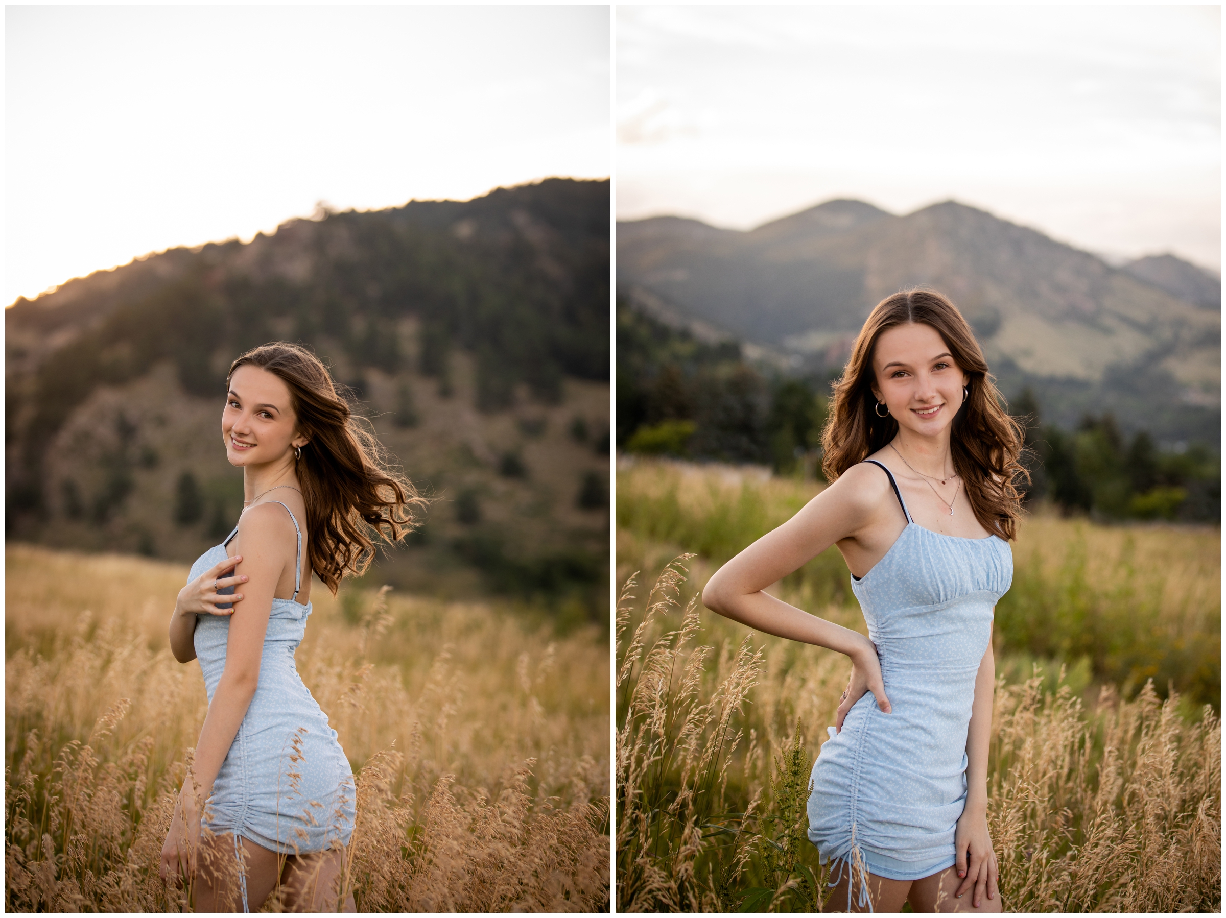 Chautauqua Park Boulder senior pictures at sunset