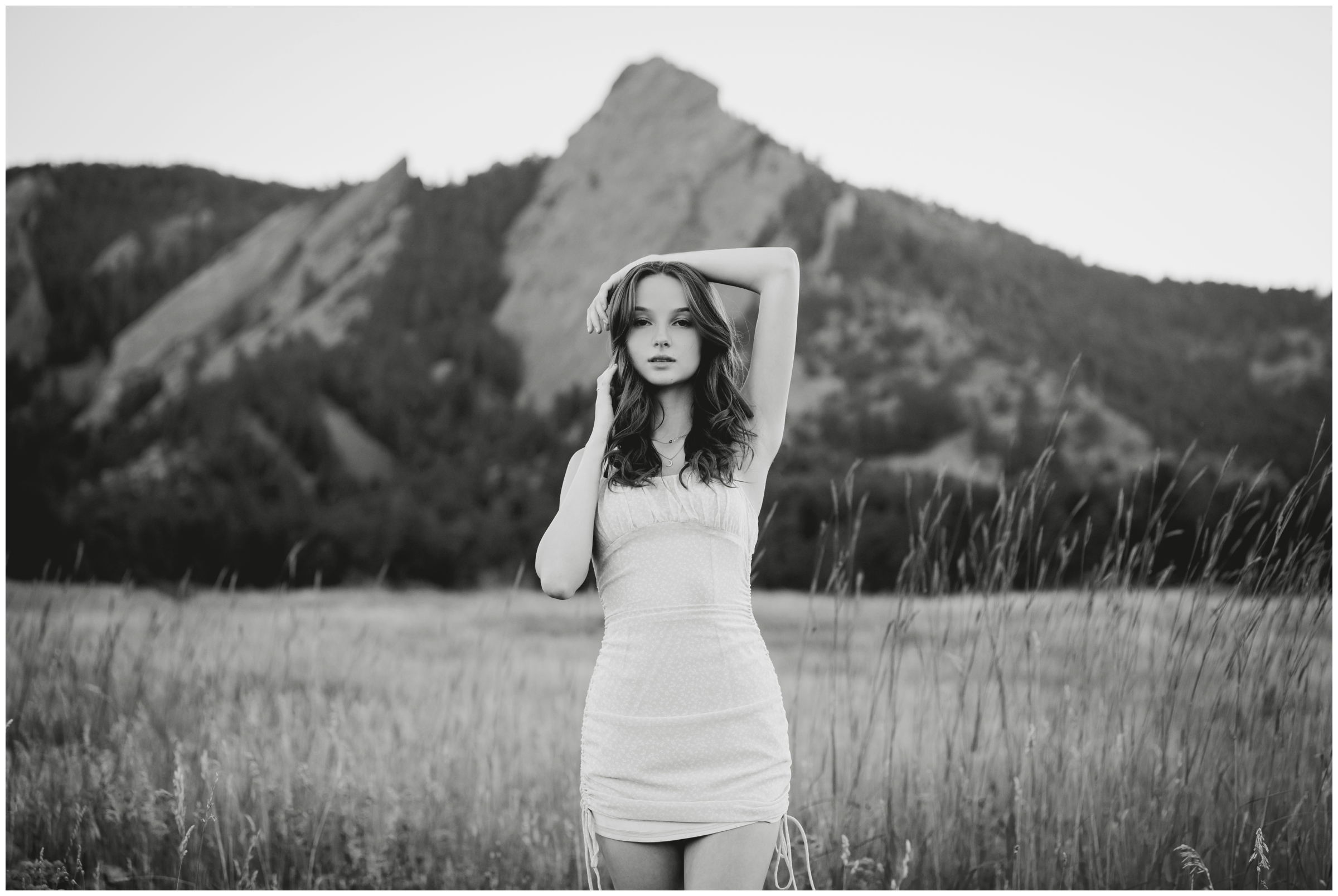 Senior pictures in Boulder at Chautauqua Park by best Colorado senior portrait photographer Plum Pretty Photography