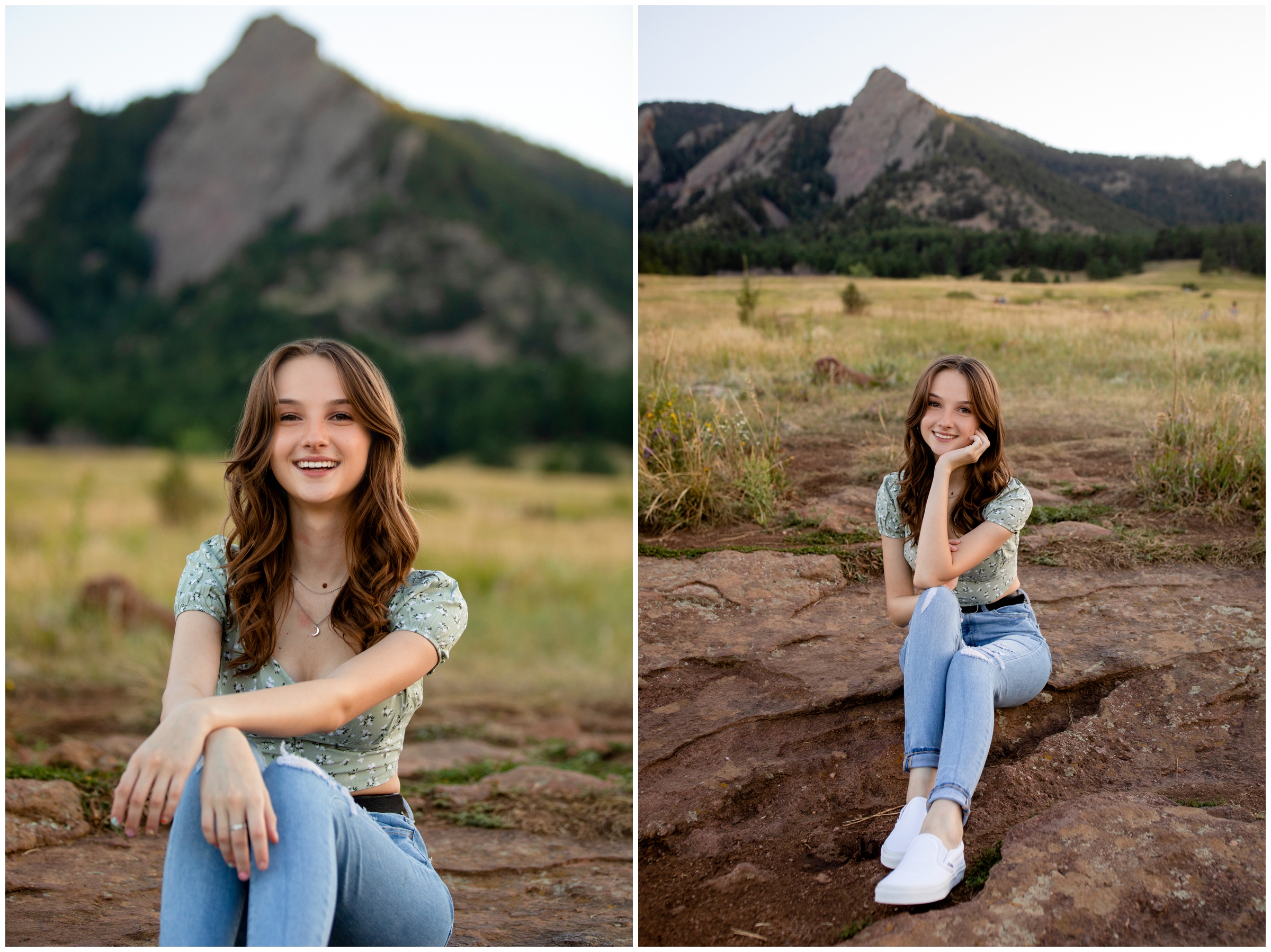 Senior pictures in Boulder at Chautauqua Park by best Colorado senior portrait photographer Plum Pretty Photography