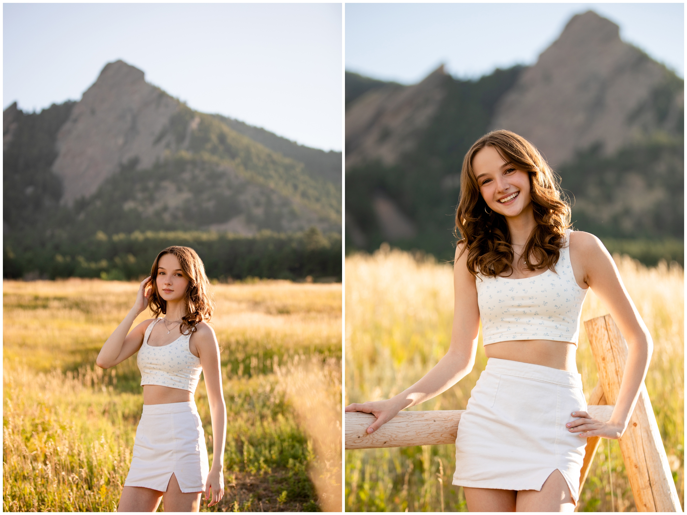 Senior pictures in Boulder at Chautauqua Park by best Colorado senior portrait photographer Plum Pretty Photography
