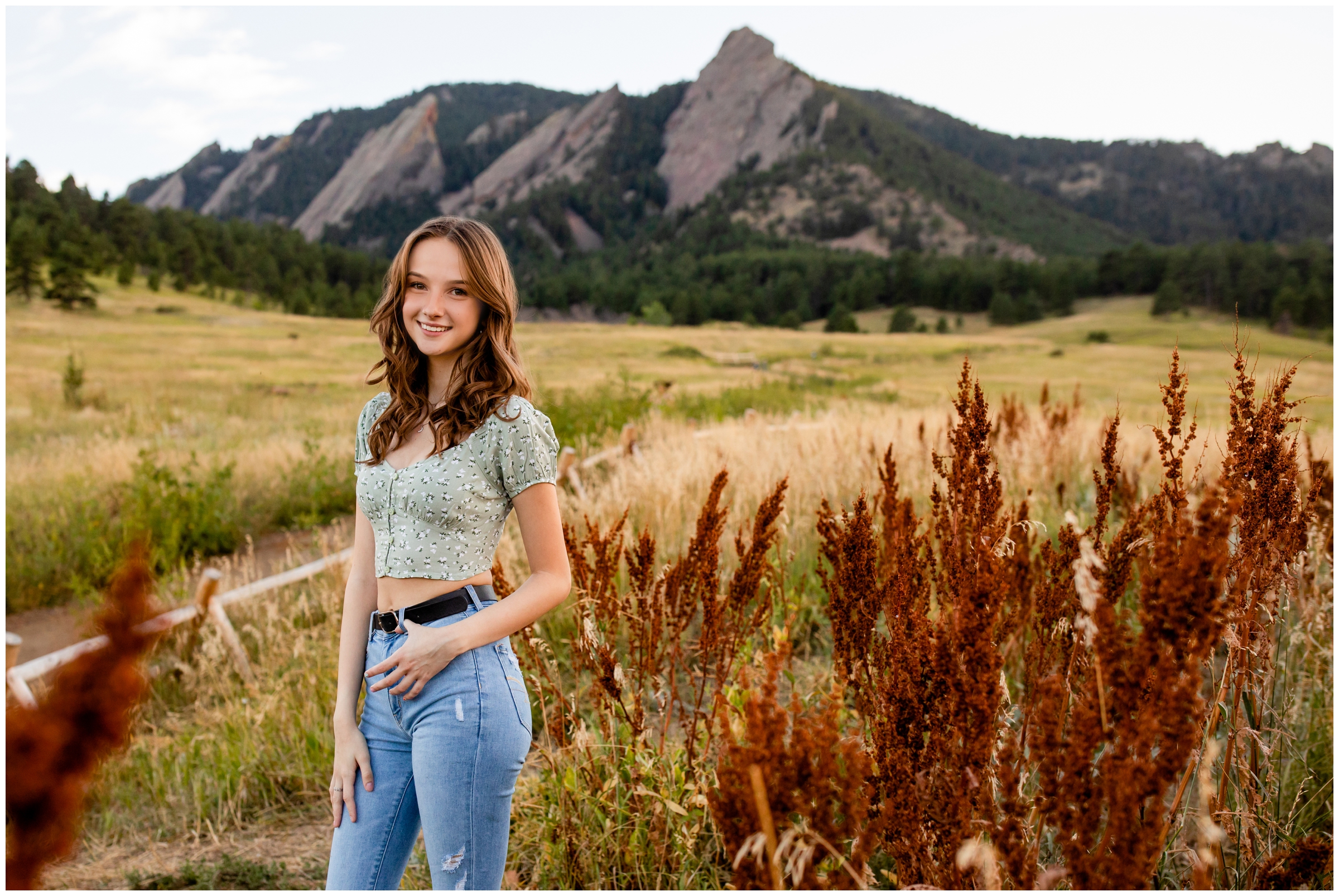 Boulder flatirons senior photos by Plum pretty photography 