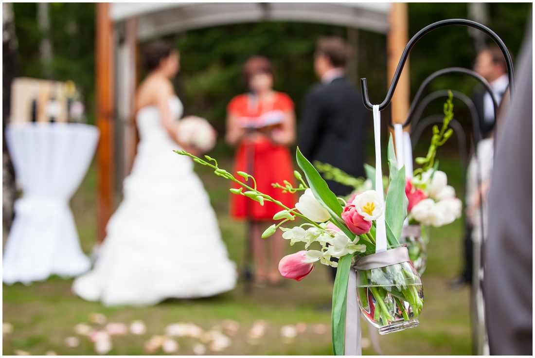 photo of wedding ceremony flowers