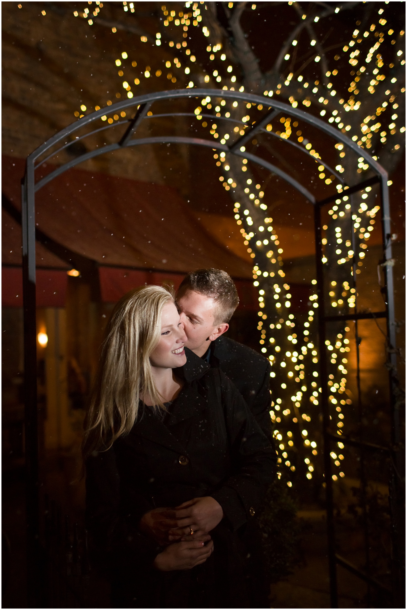 picture of nighttime engagement photos