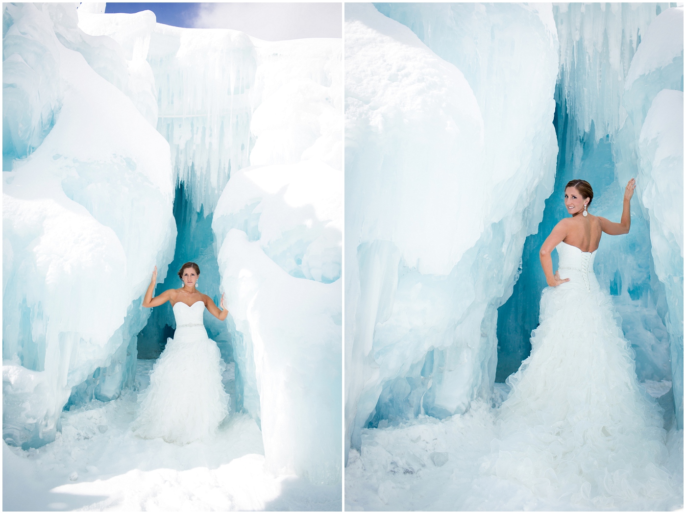 picture of bridal portraits at ice castles