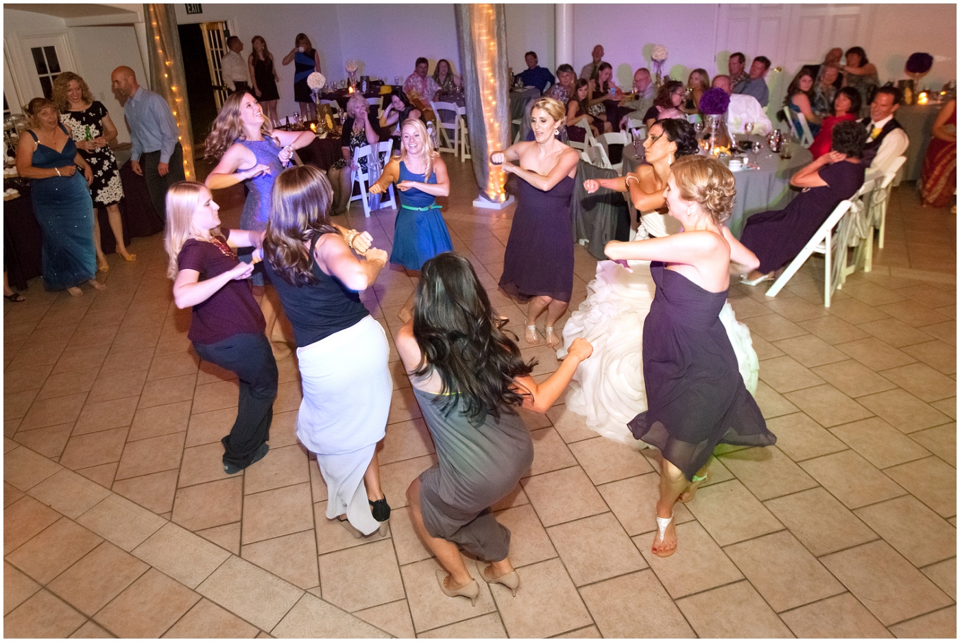 picture of reception guests dancing