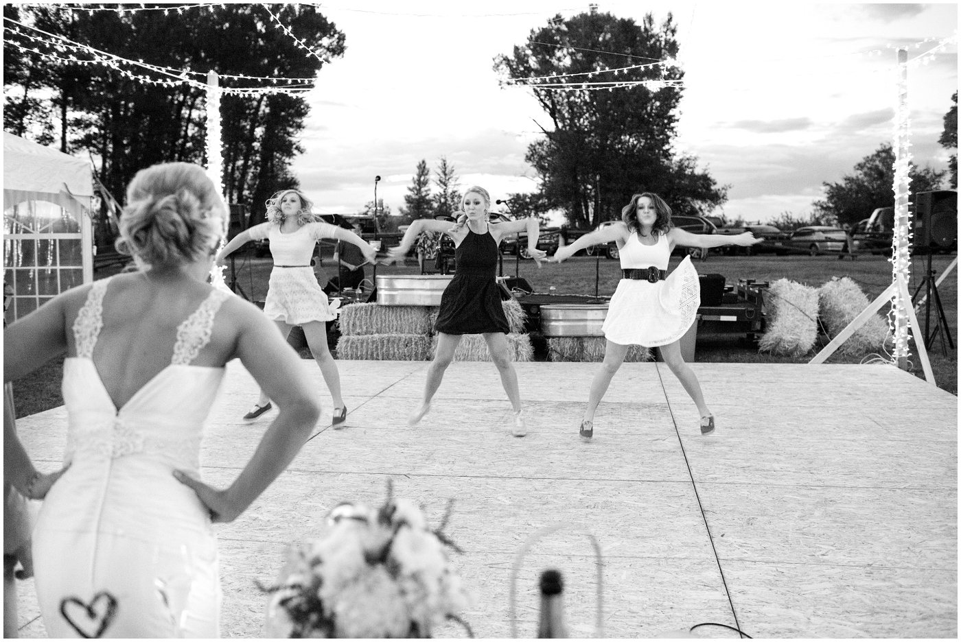 picture of choreographed dance at wedding reception