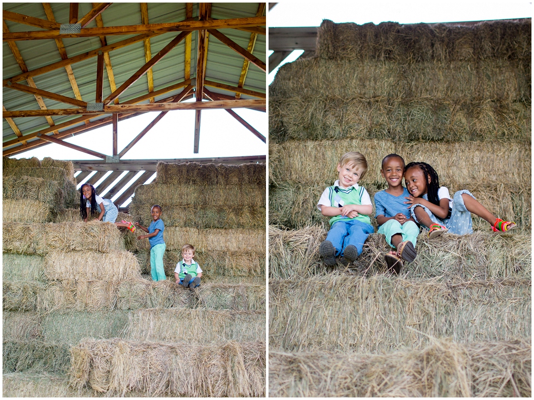 picture of kids on hay bails