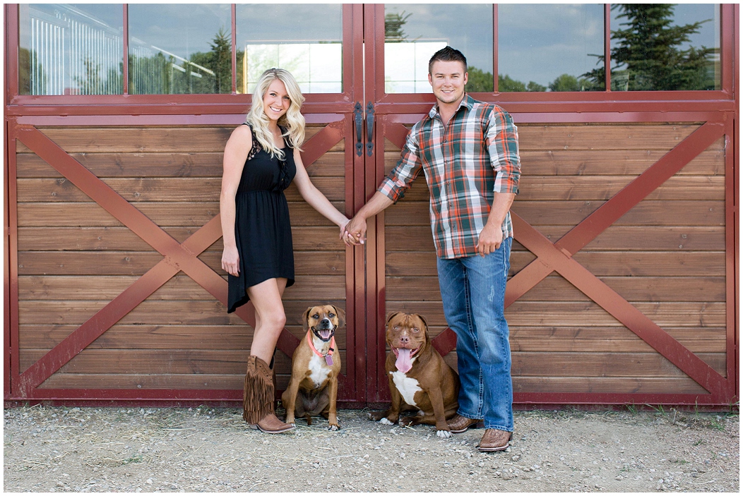 picture of engagement photos with dogs