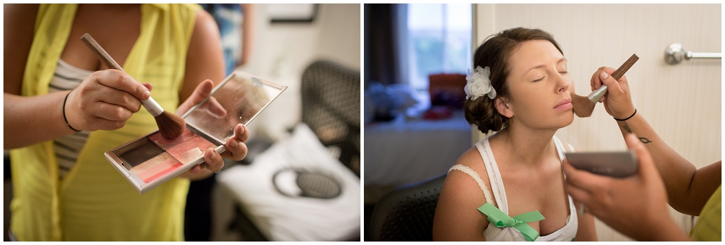 picture of bride getting her make-up done