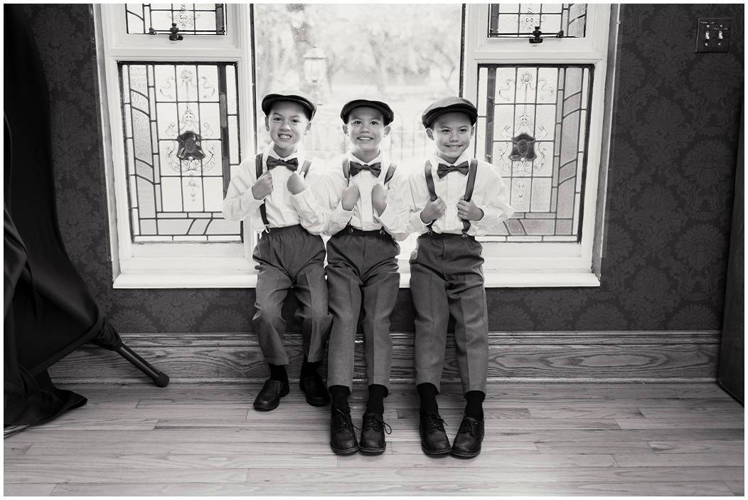 picture of triplet ringbearers