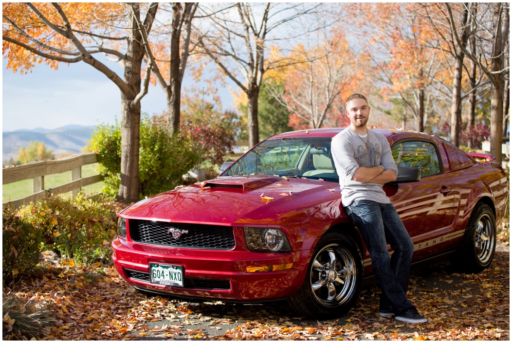 picture of senior photos with a car