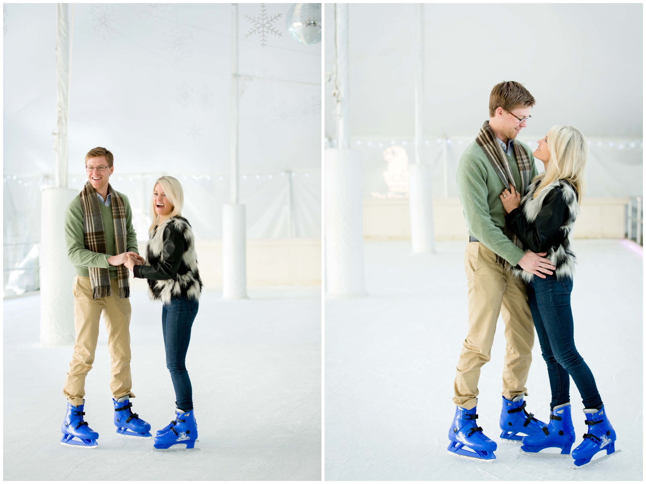 picture of ice skating engagement photos