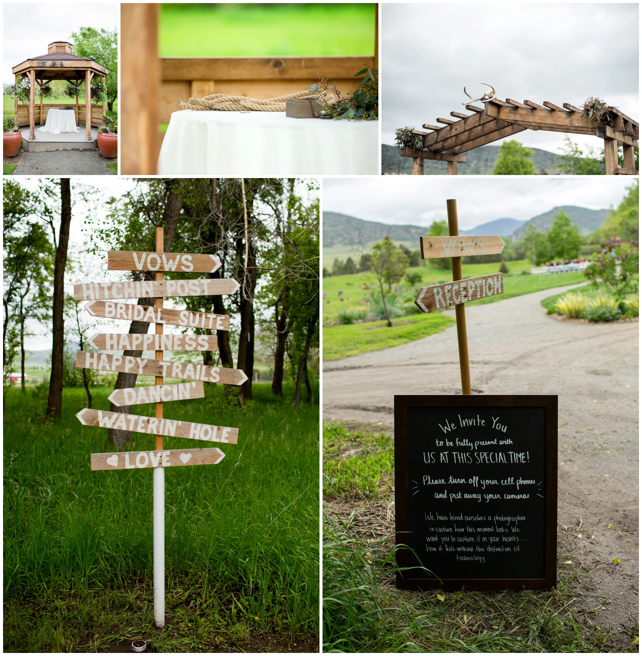 picture of rustic ceremony details
