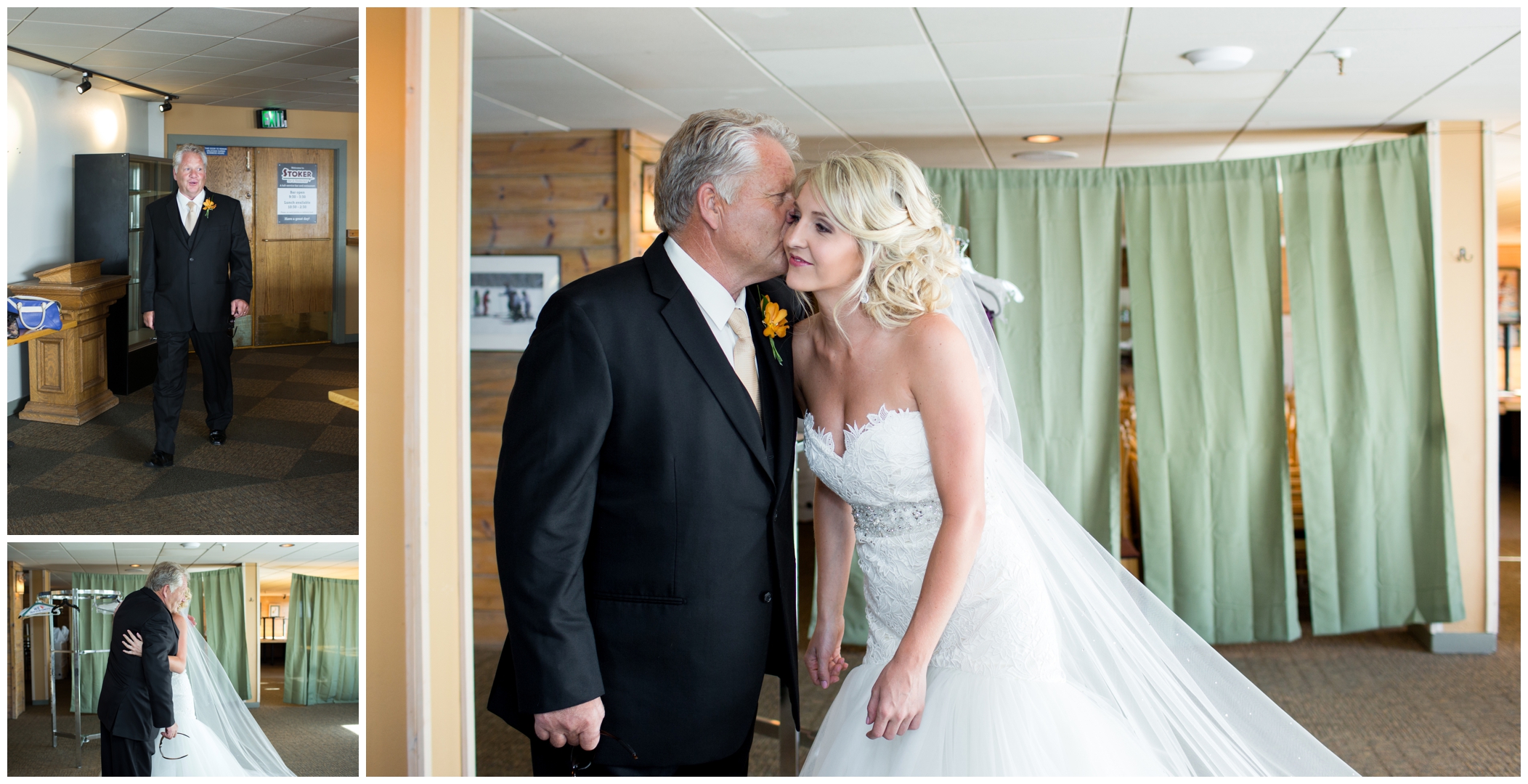 wedding first look with dad