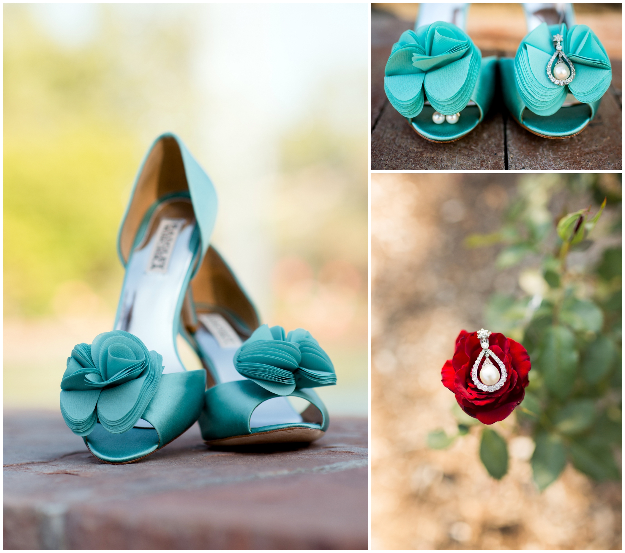 aqua bridal shoes