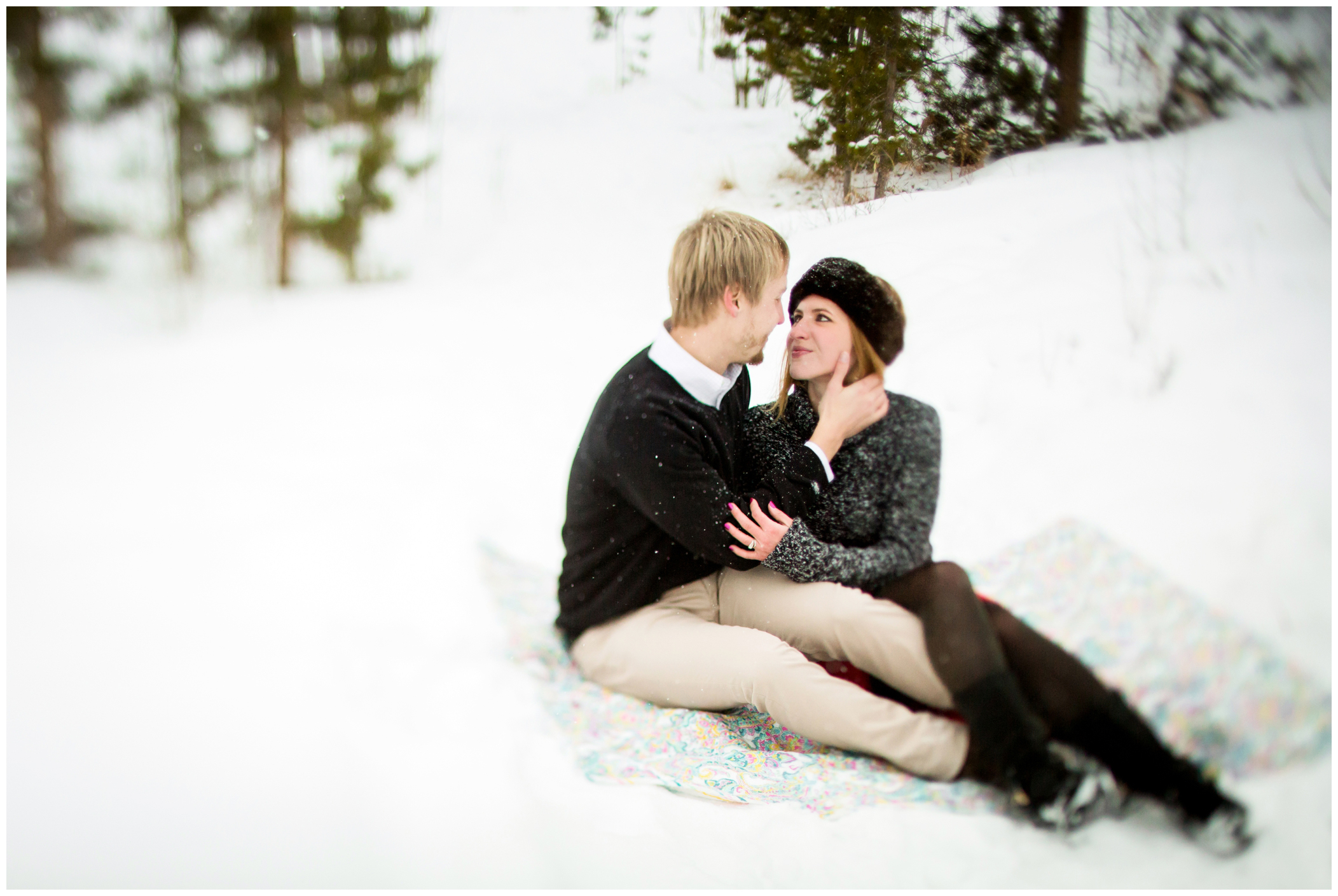 winter engagement photos by Colorado photographer Plum Pretty Photography 