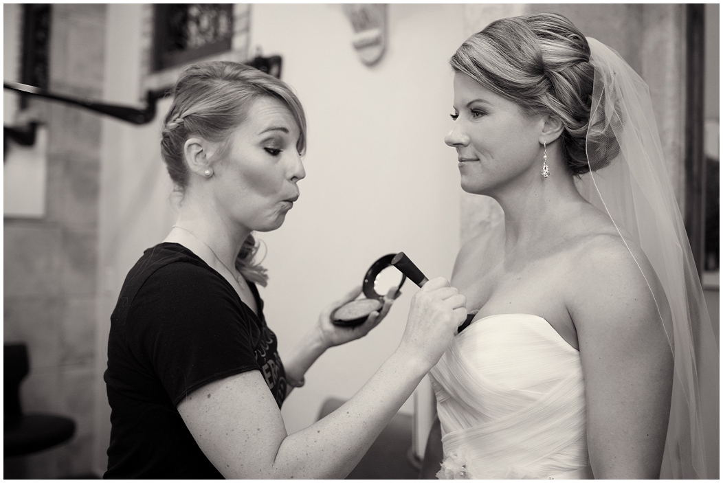 picture of bride getting make-up done
