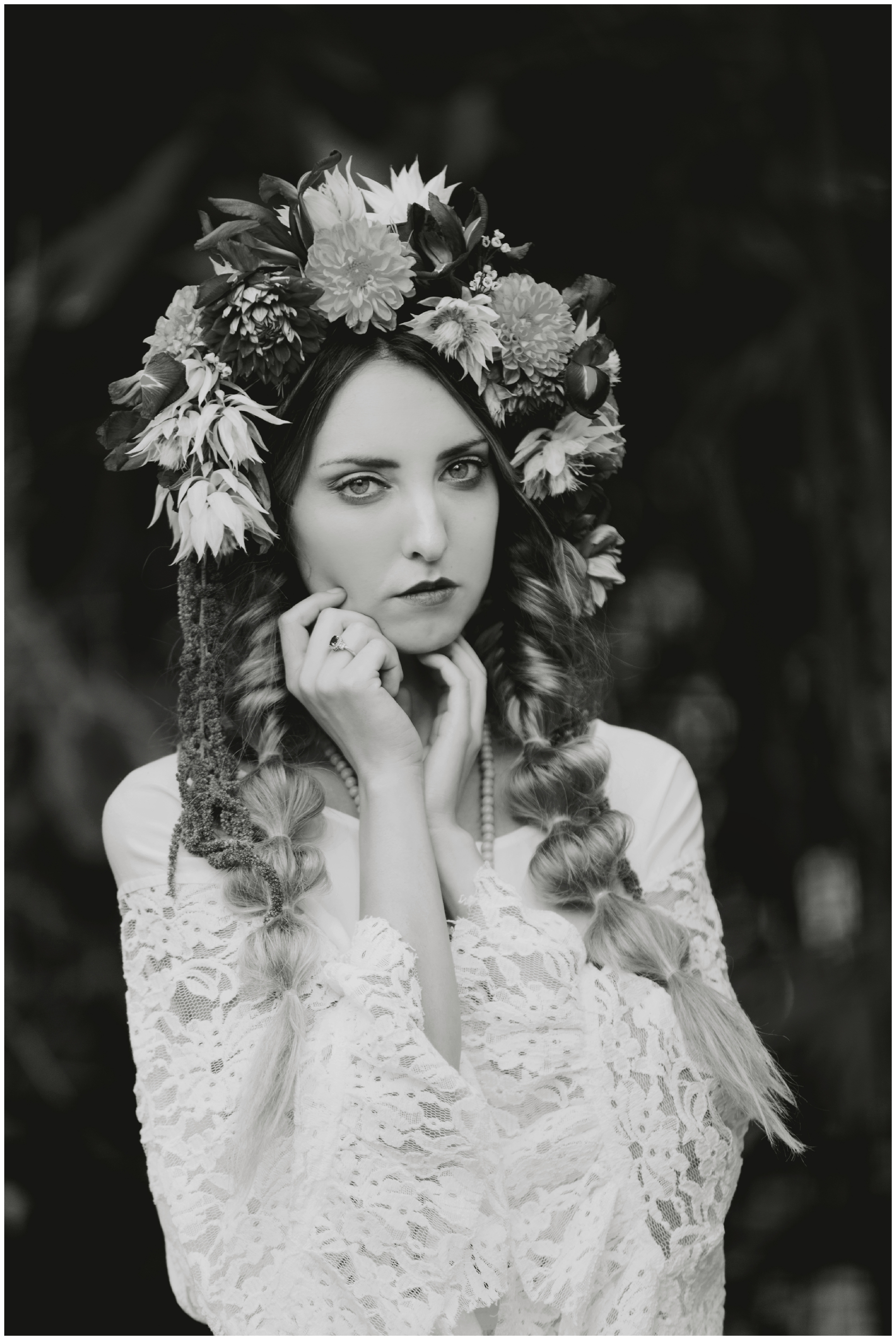 Boulder senior portraits with flower crown