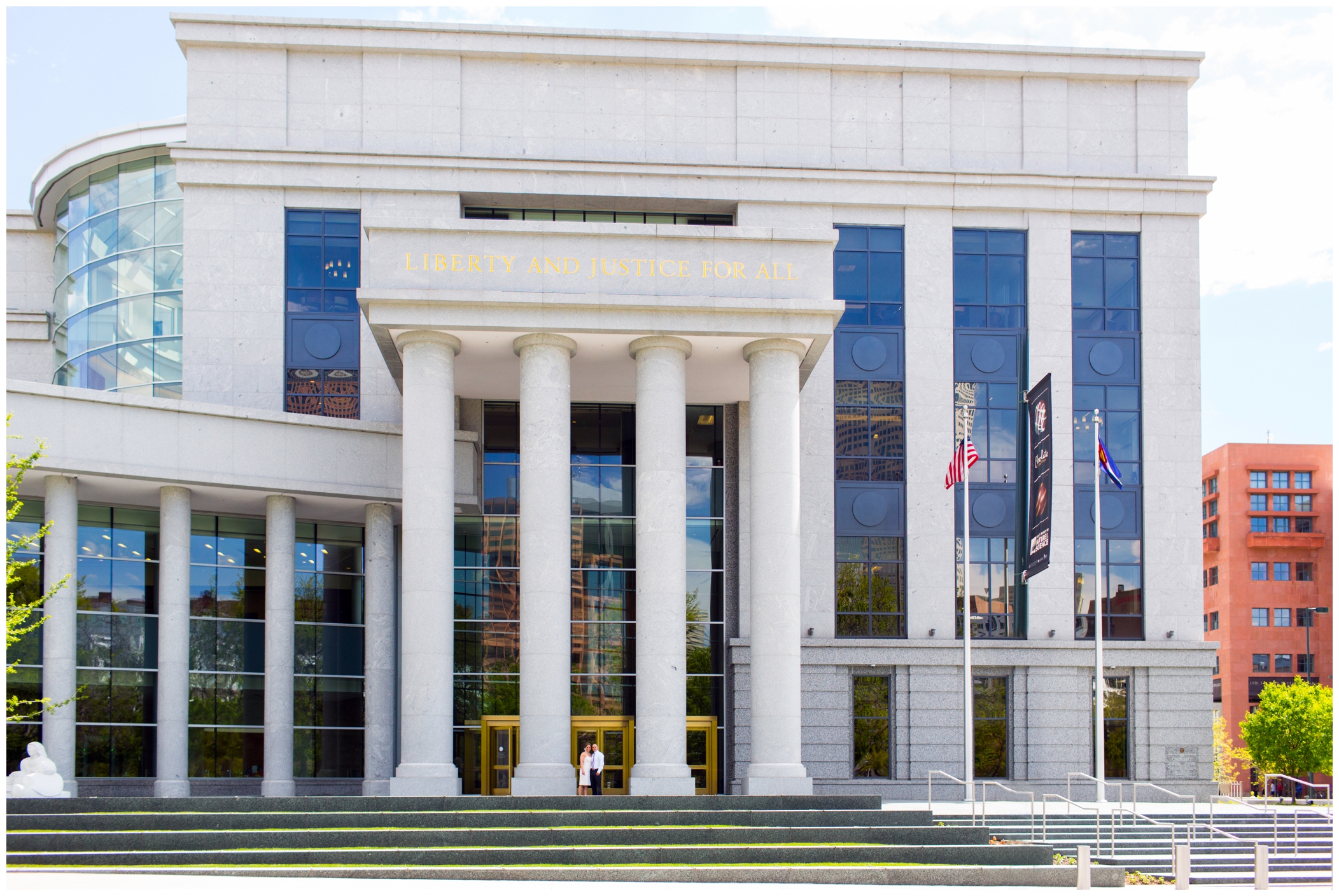 Denver elopement photography at Ralph Carr Judicial Center 