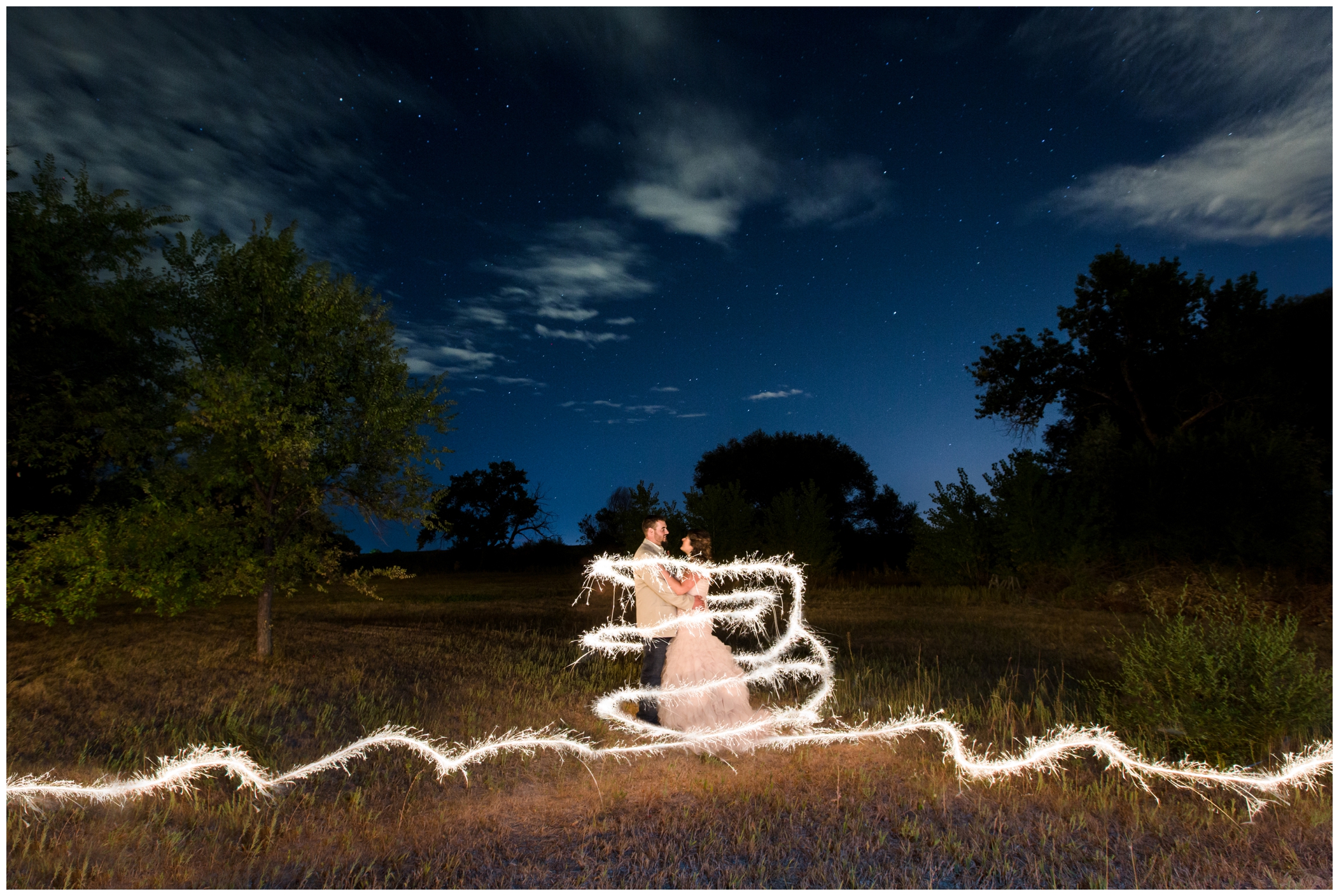 epic wedding sparkler photos by award-winning Colorado wedding photographer Plum Pretty Photography 