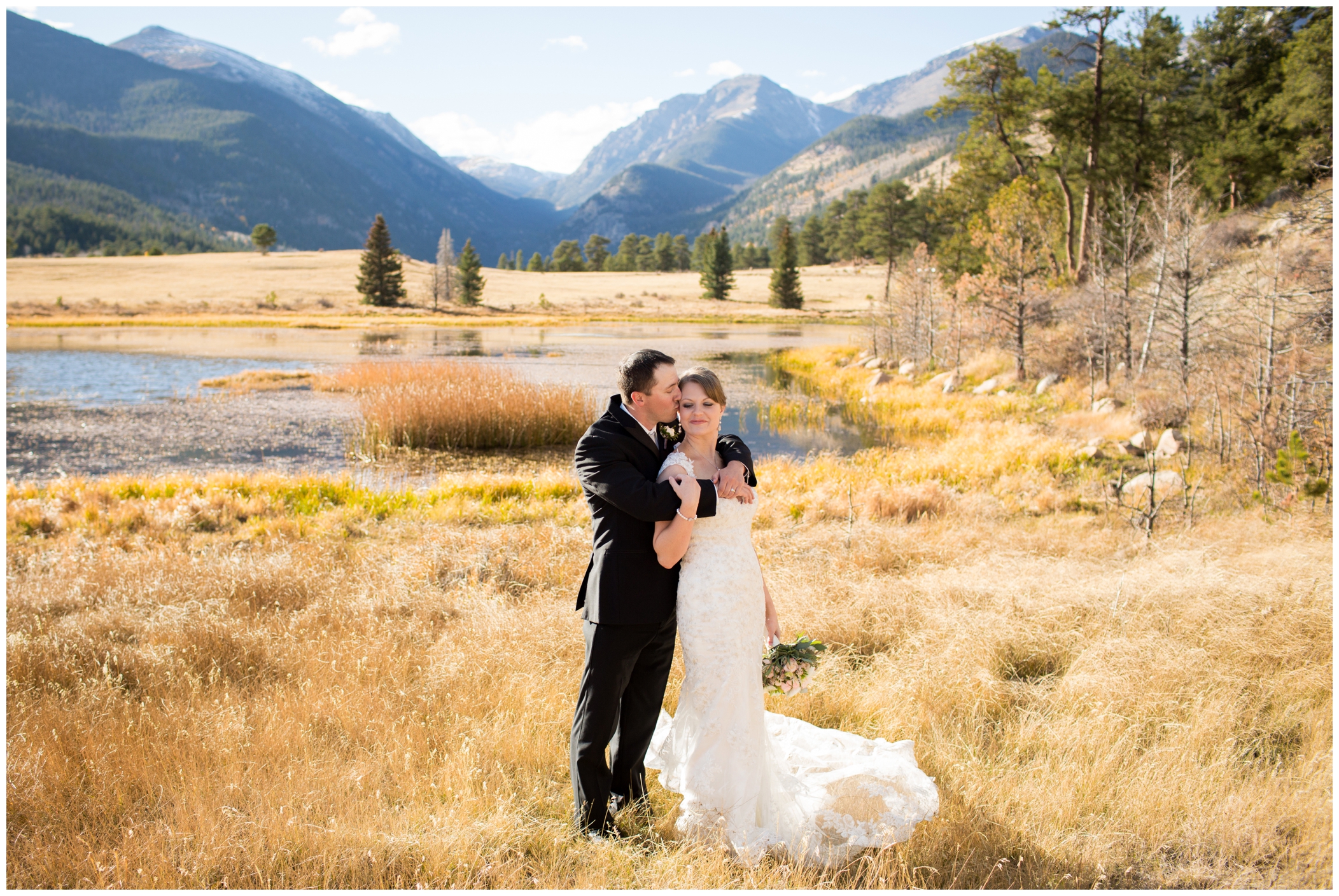 Estes Park wedding photos at Sheep Lakes