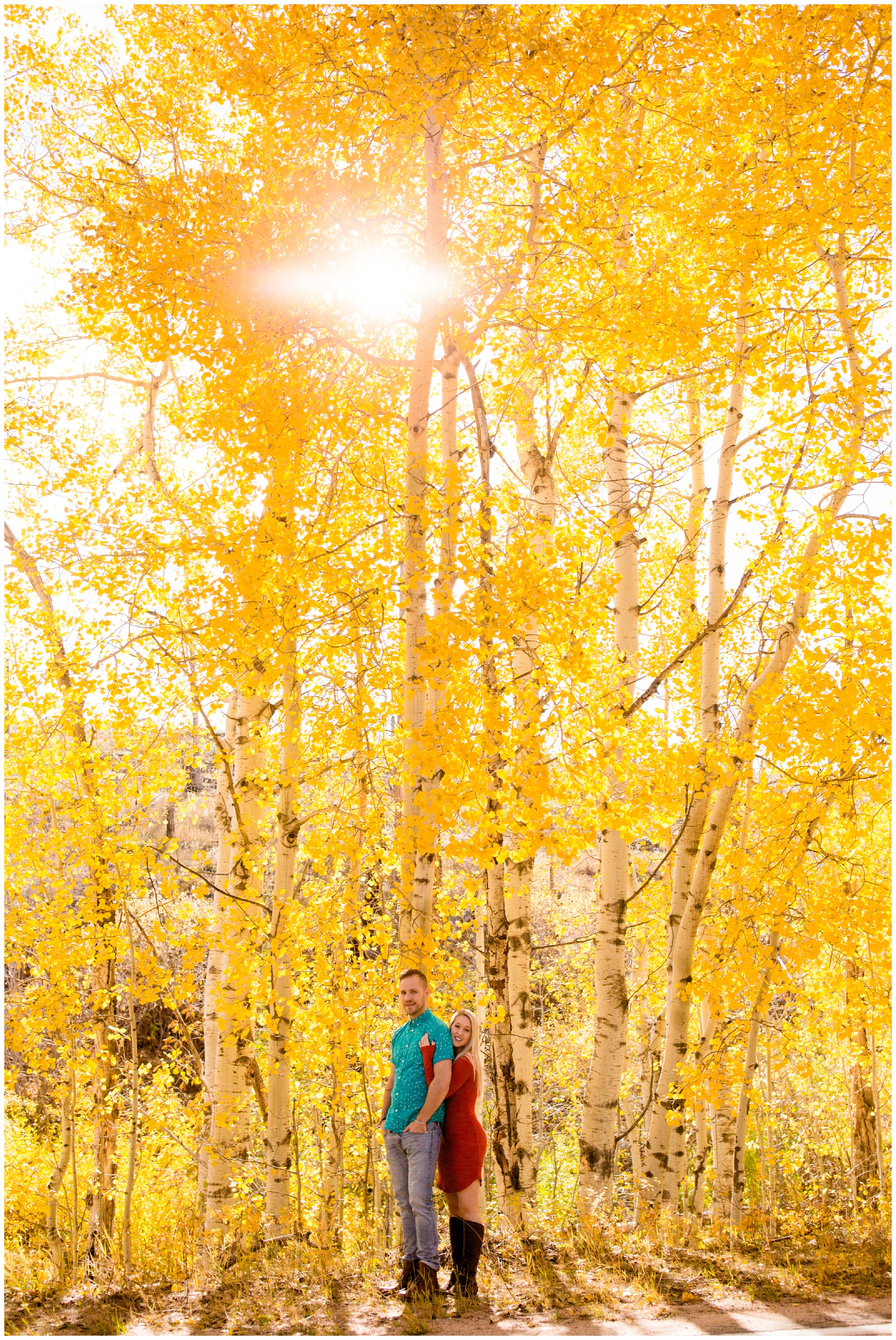 Fall engagement photos in Boulder Colorado 