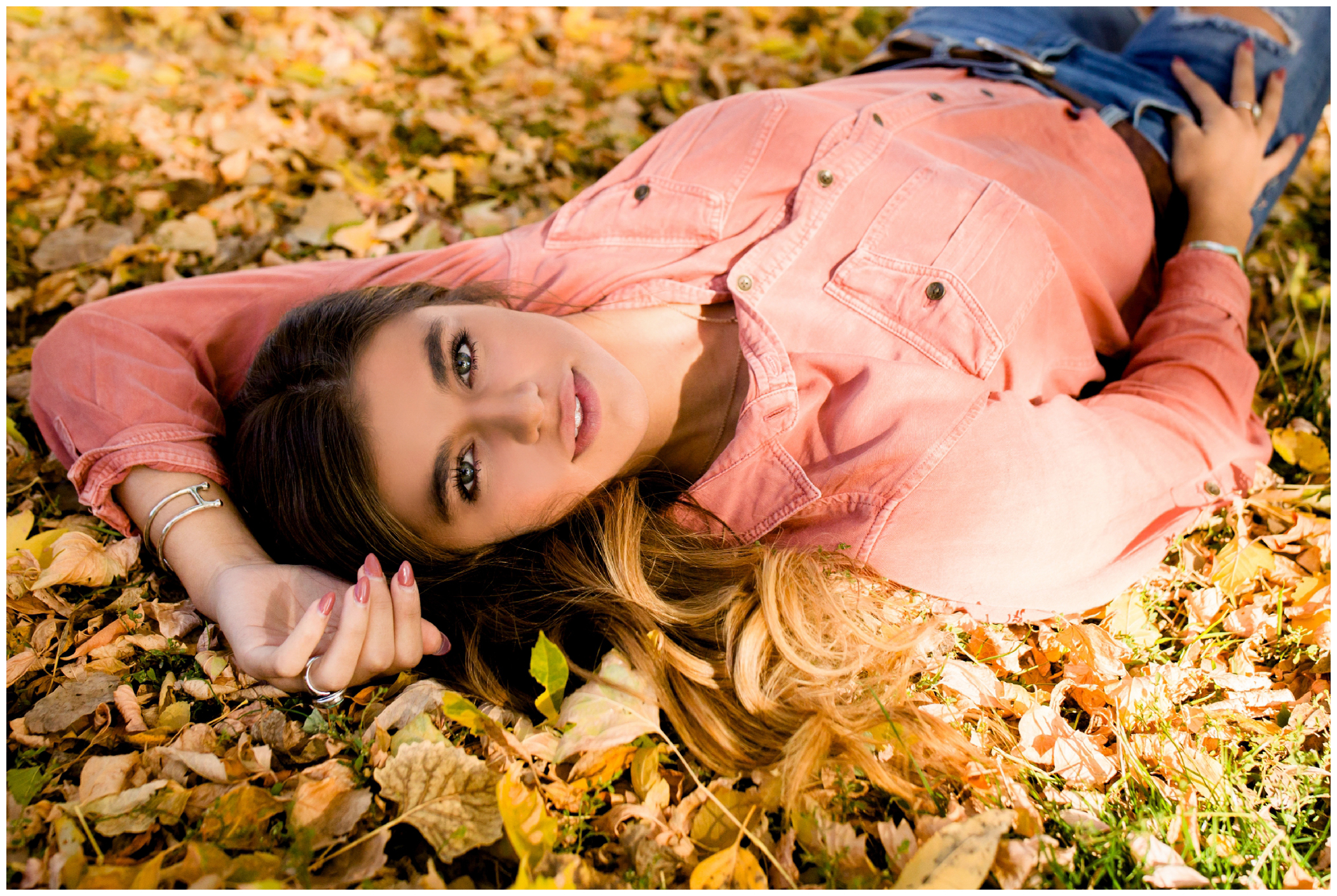 Longmont high school senior photos during fall by Colorado portrait photographer Plum Pretty Photography 
