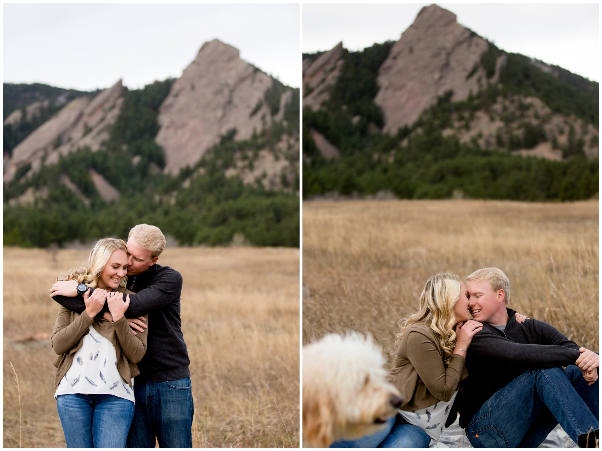funny outtake from Boulder engagement photos 
